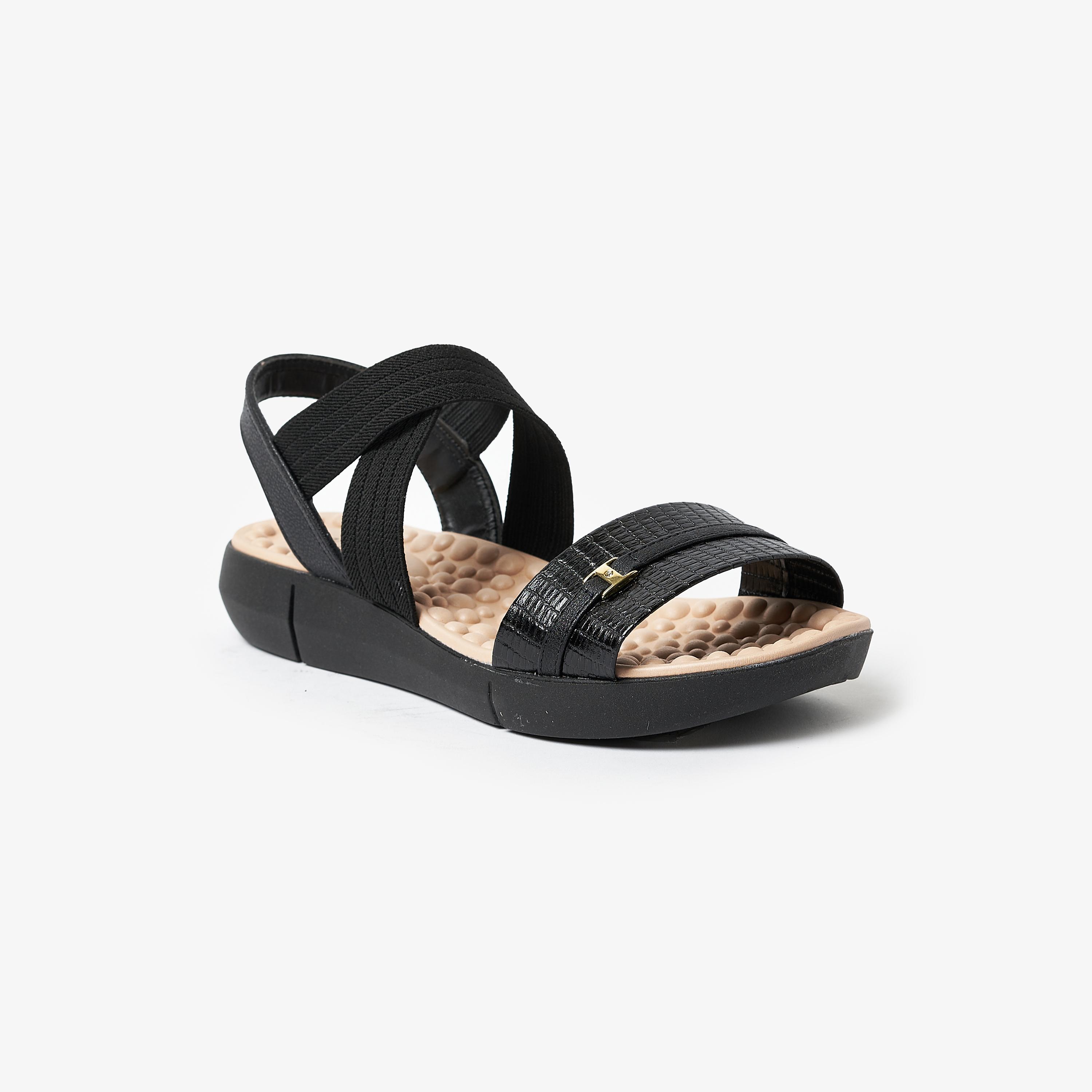 صندل بمقدمة مفتوحة نسائية مع حزام خلفي من موداري | 7142-102-25497-women-shoes-sandals-flats-image-1