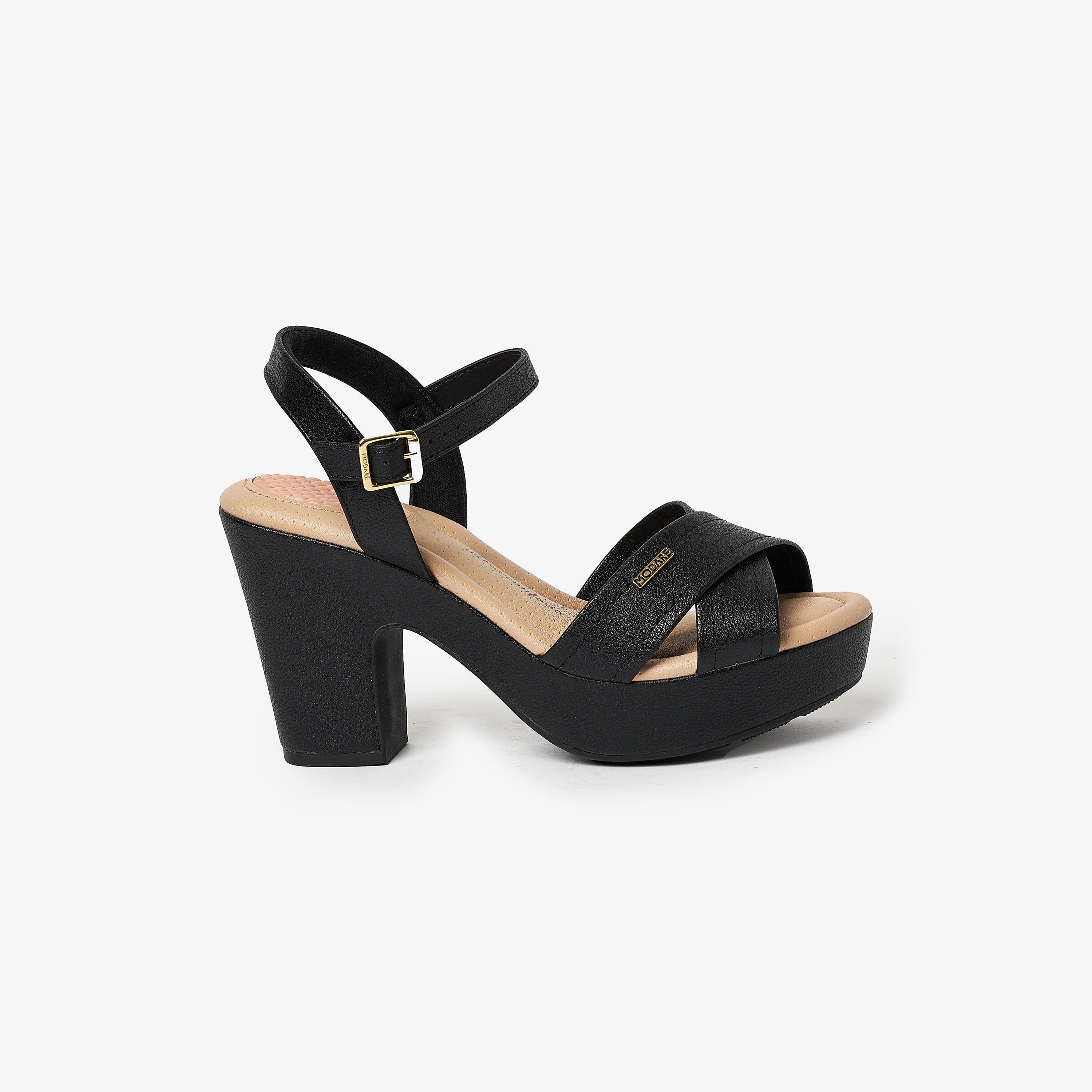 صندل حذاء نسائي بكعب عريض مع شريط خلفي من موداري | 7165-110-21736-women-shoes-heels-image-2