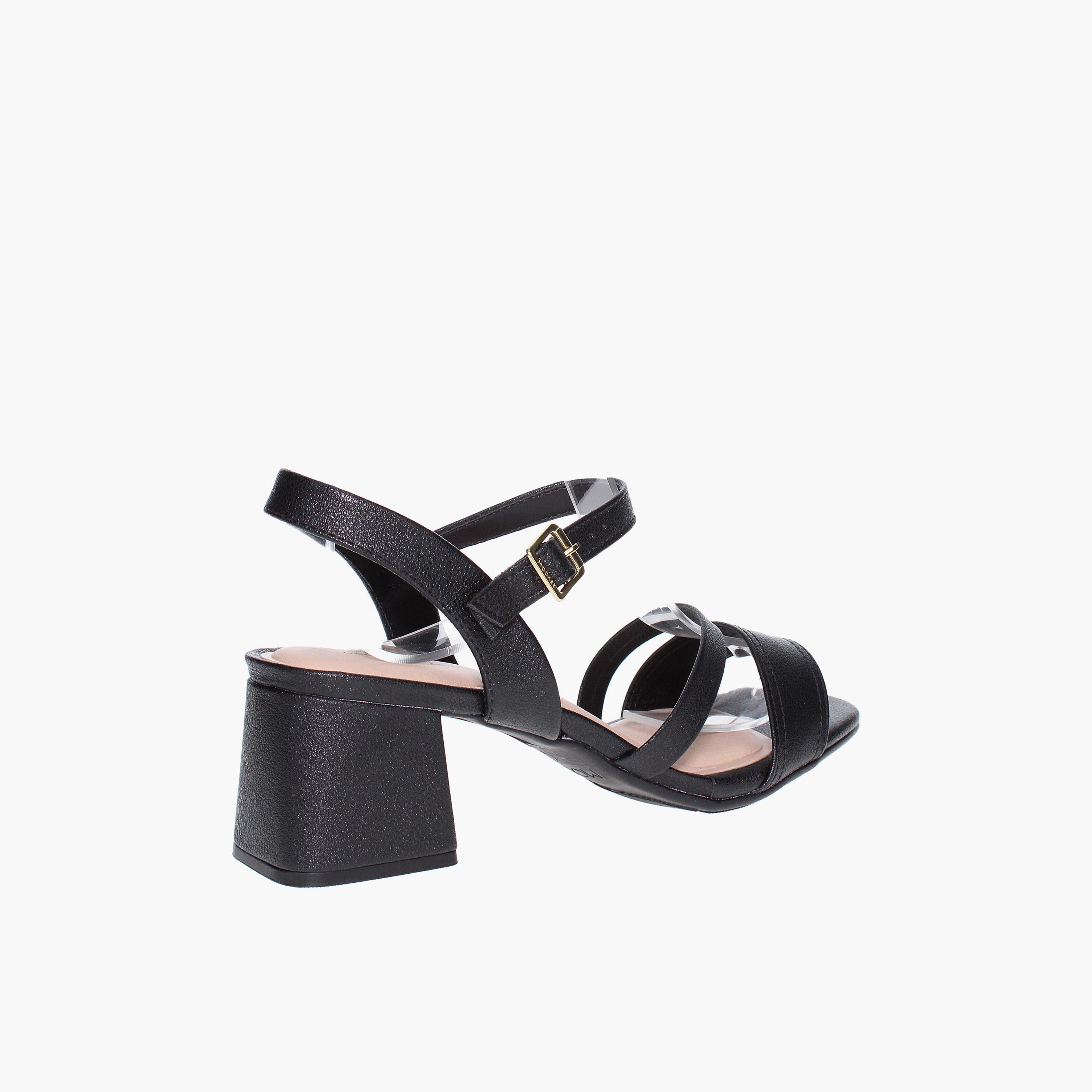 مودير - حذاء نسائي كعب عريض وحزام بمشبك | 7172-101-21736-15745-women-shoes-sandals-heeled-image-4