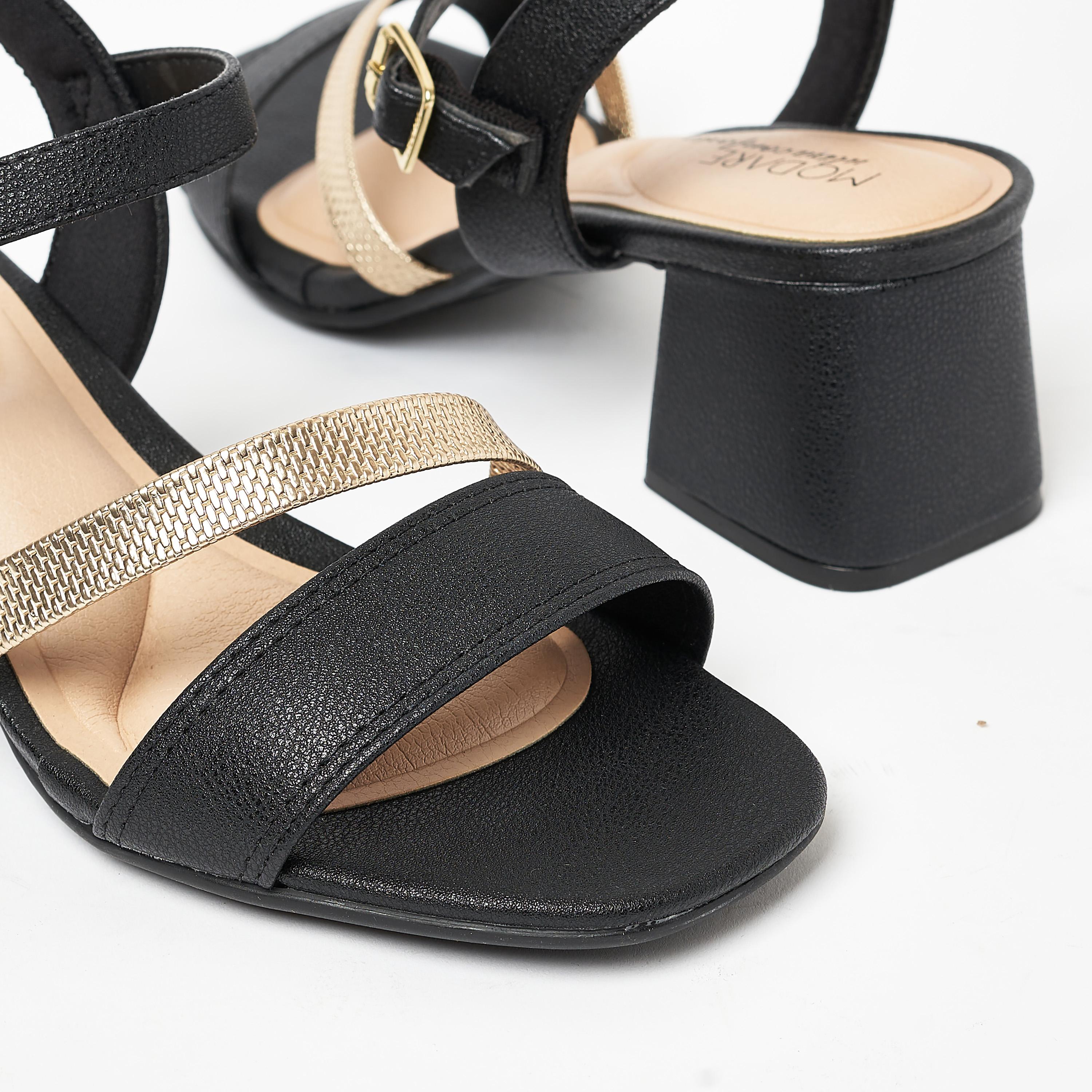 صندل حذاء نسائي بكعب عريض مع شريط خلفي من موداري | 7172-101-25492-women-shoes-heels-image-5