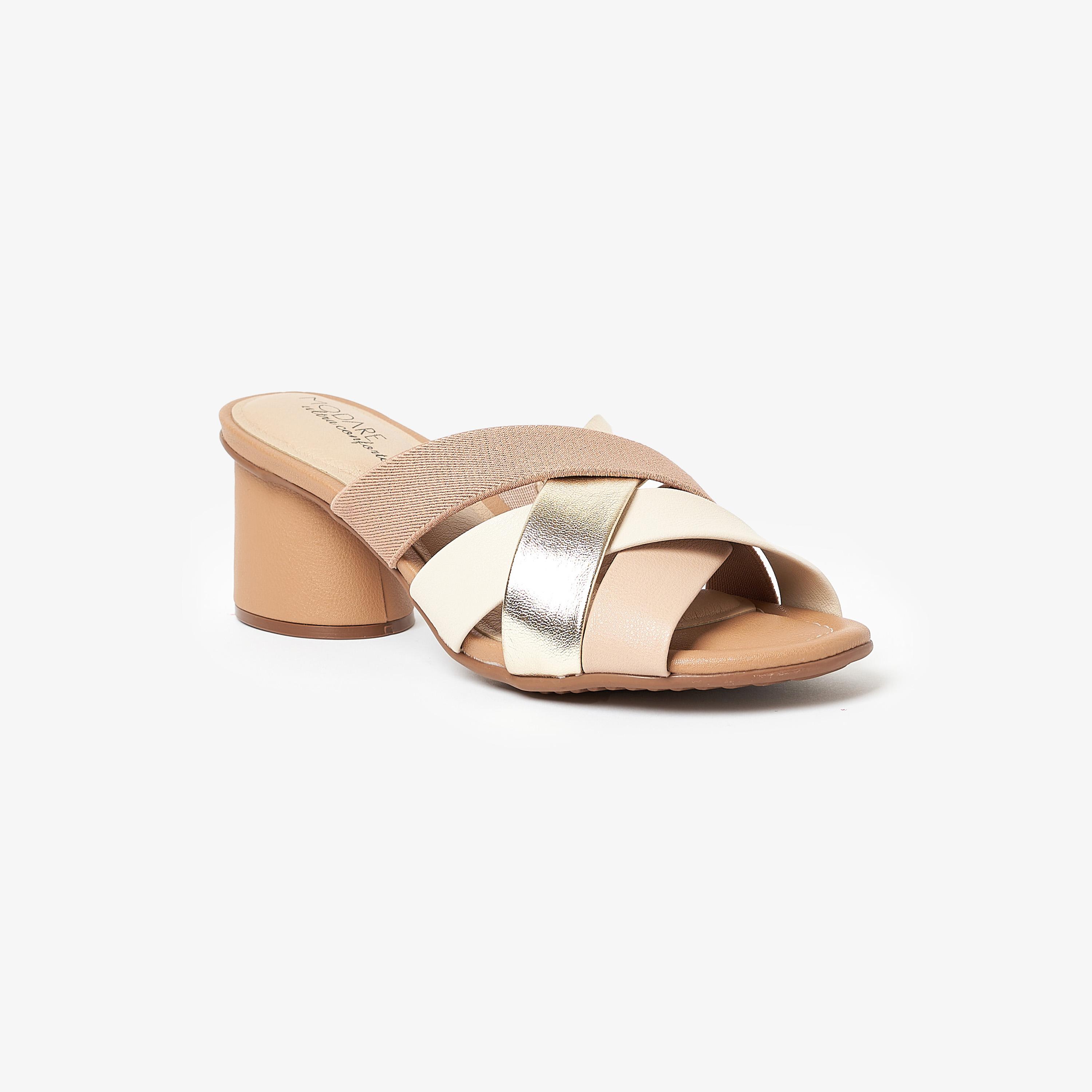حذاء بكعب عريض وفتحة إصبع للنساء من مودير | 7179-107-25980-women-shoes-heels-image-1