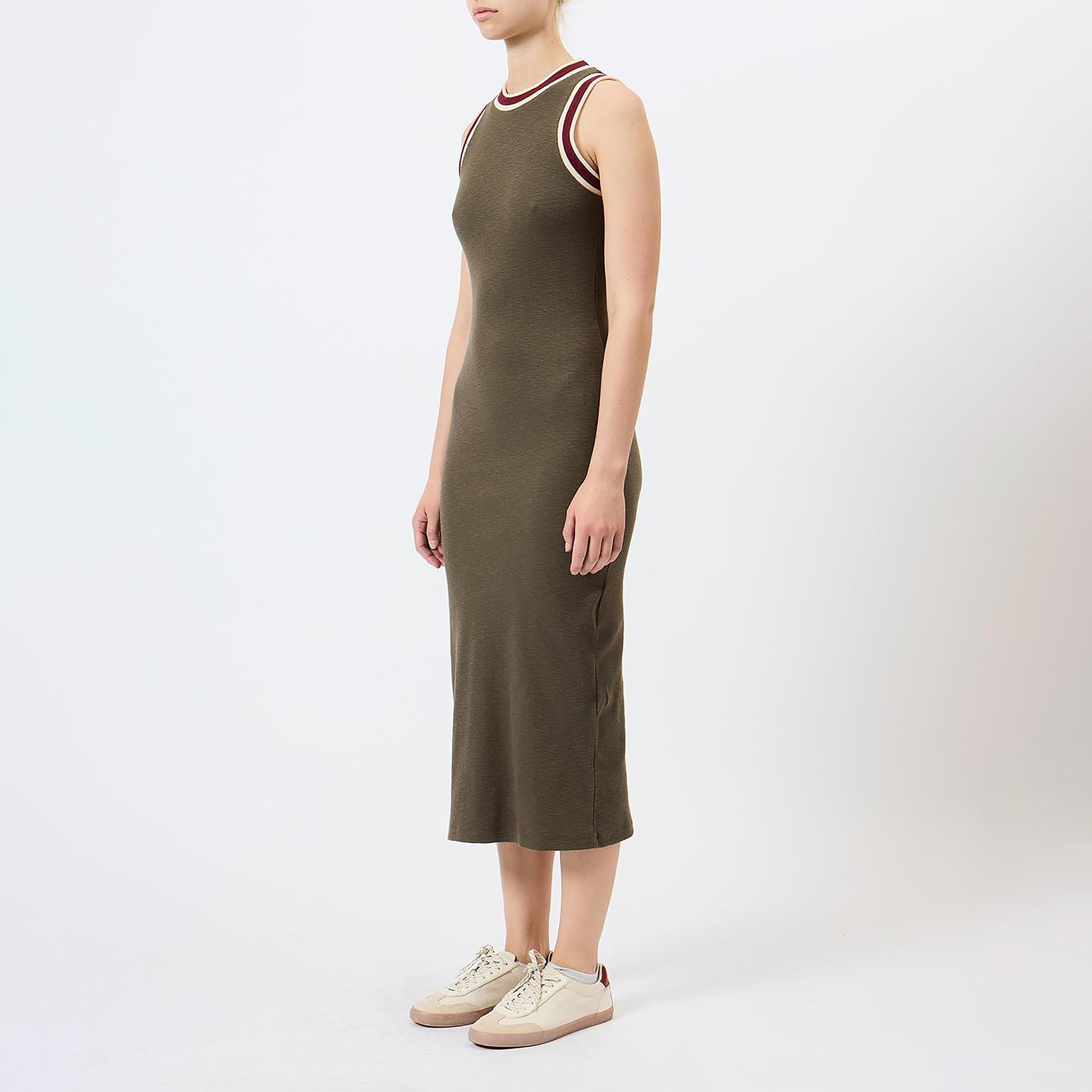 French Connection Green Ribbed Column Women's Midi Dress-women-clothing-dresses-image-6