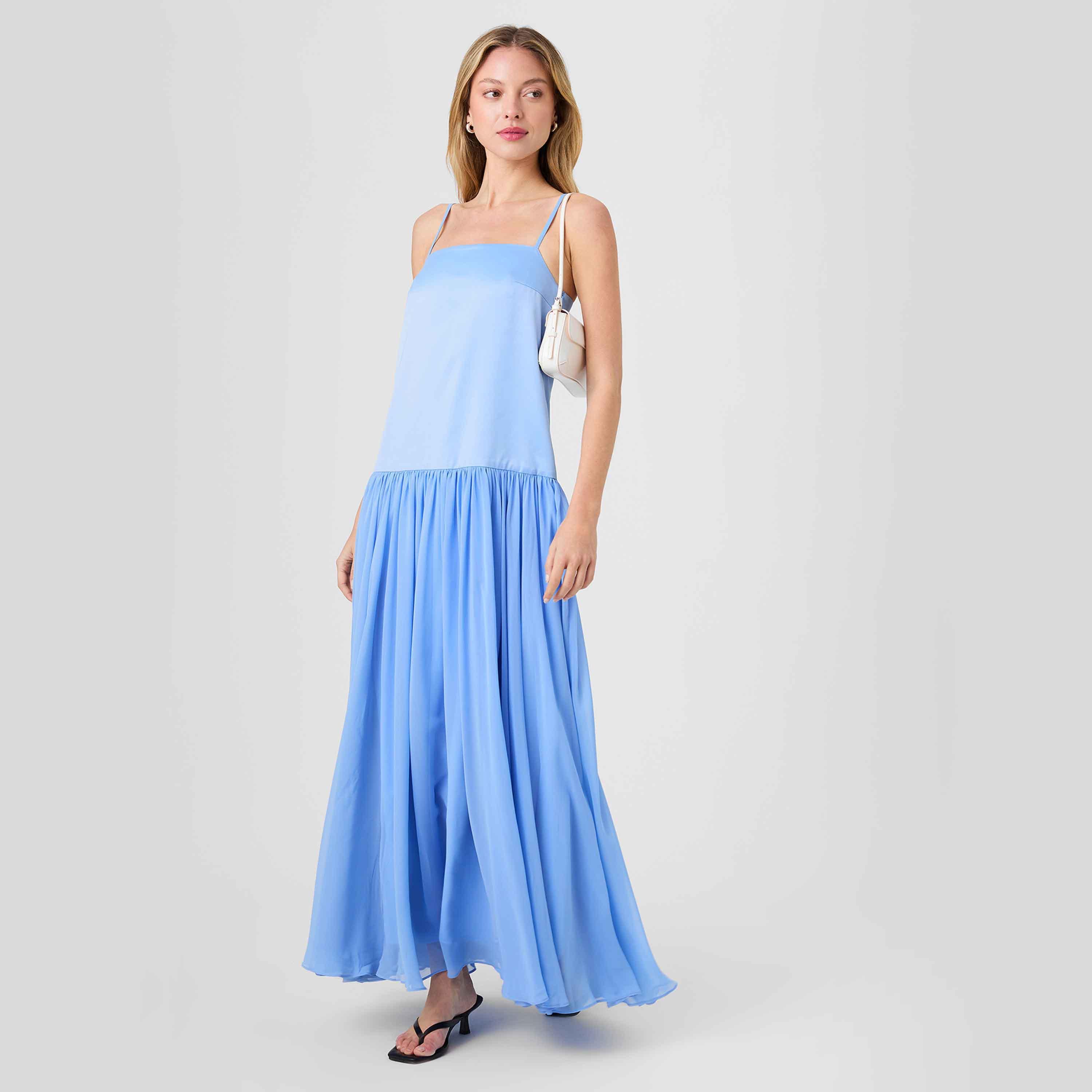 فستان نسائي بخصر منخفض وحمالات أكتاف من فرينش كونكشن-women-clothing-dresses-image-2