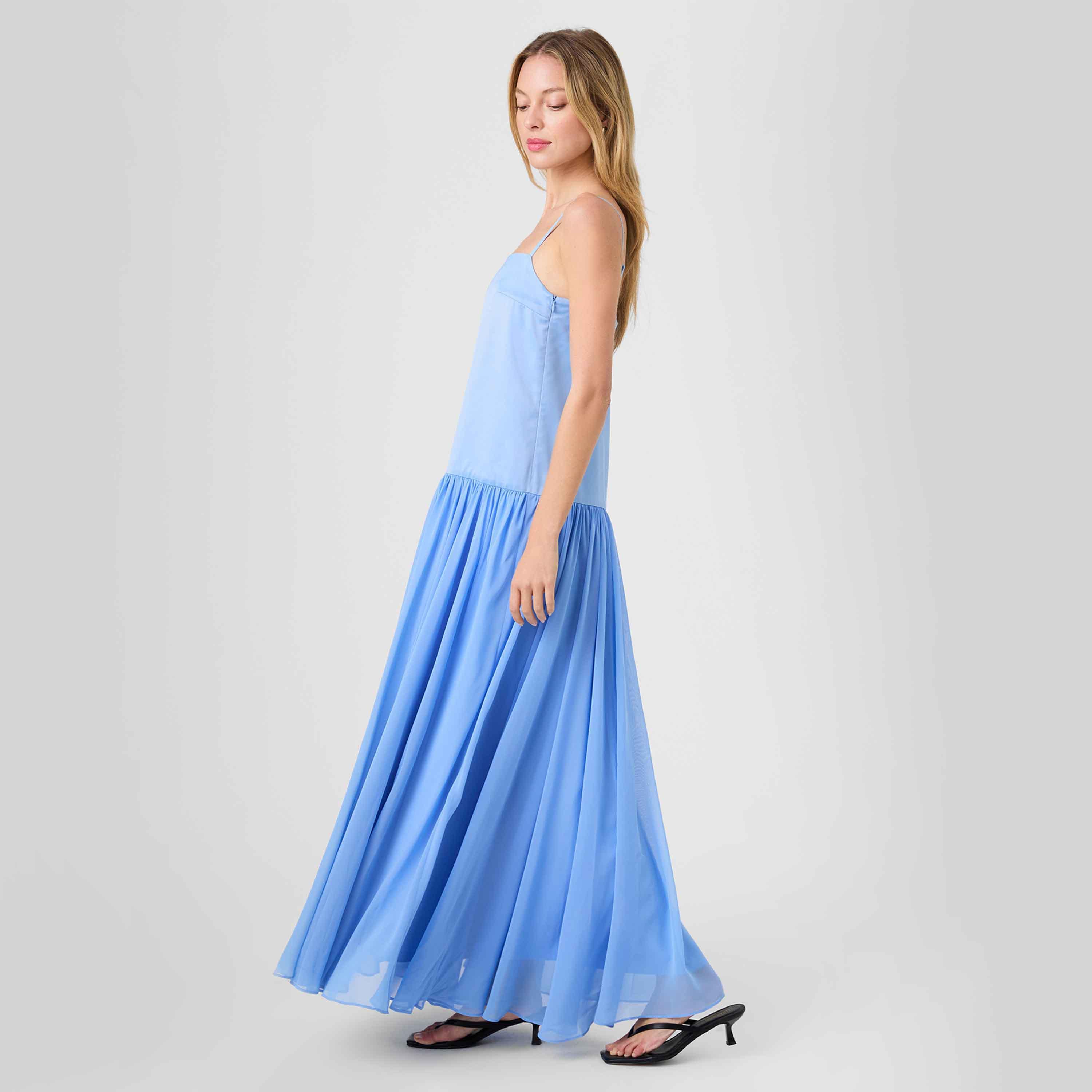 فستان نسائي بخصر منخفض وحمالات أكتاف من فرينش كونكشن-women-clothing-dresses-image-3