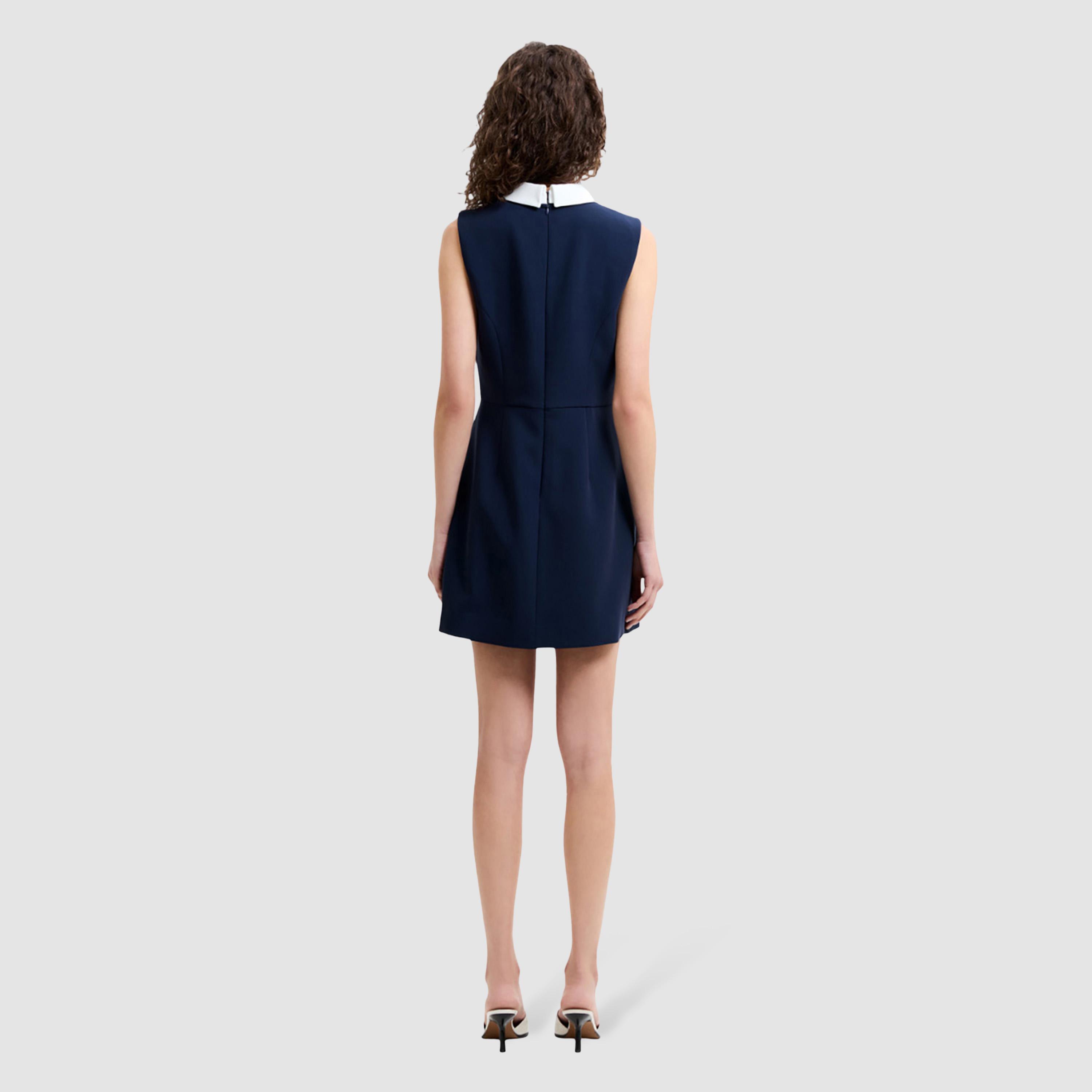 فستان نسائي قصة "شيث" بياقة لون أزرق داكن من فرينش كونكشن-women-clothing-dresses-image-3