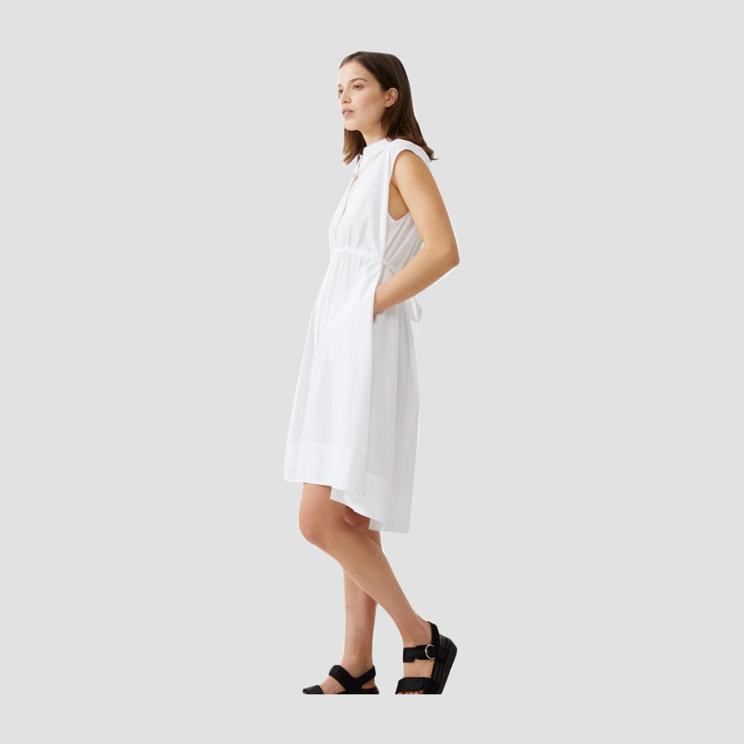 French Connection White Cotton Collared Shirt Women's Mini Dress-women-clothing-dresses-image-2