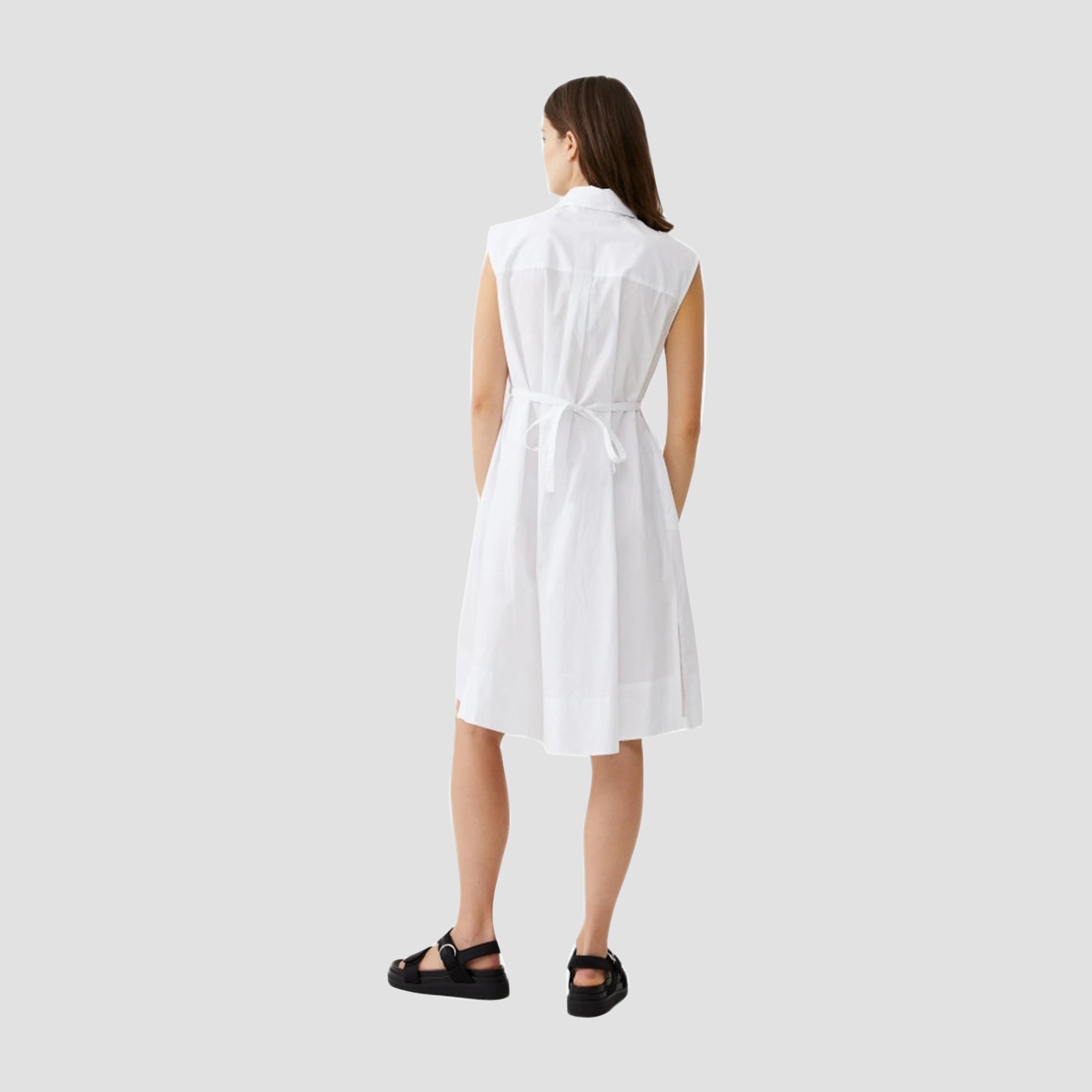 French Connection White Cotton Collared Shirt Women's Mini Dress-women-clothing-dresses-image-3