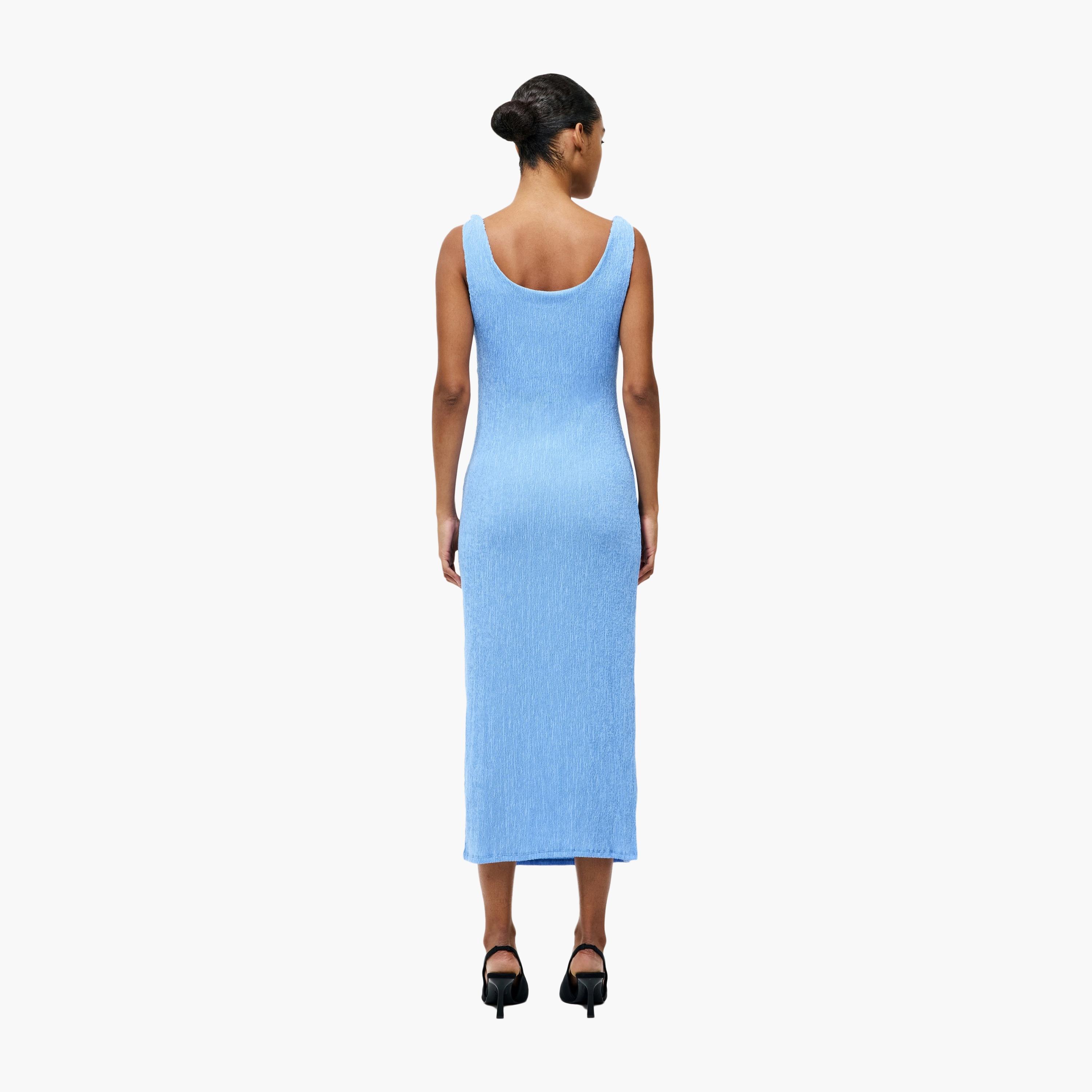 فستان ميدي نسائي أزرق اللون بفتحة جانبية من فرينش كونيكشن-women-clothing-dresses-image-3
