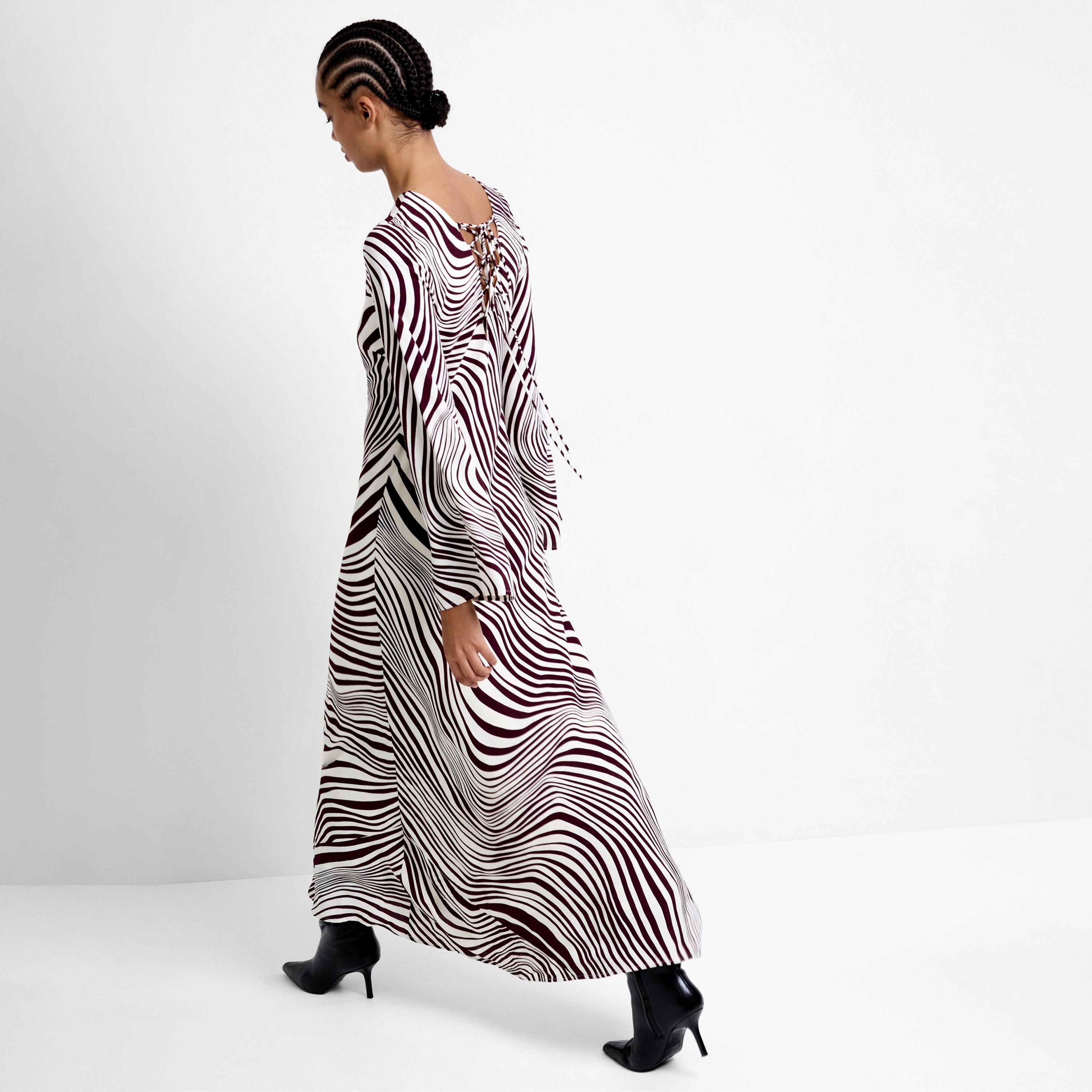 French Connection Burgundy Swirl Print Women's Maxi Dress-women-clothing-dresses-image-3