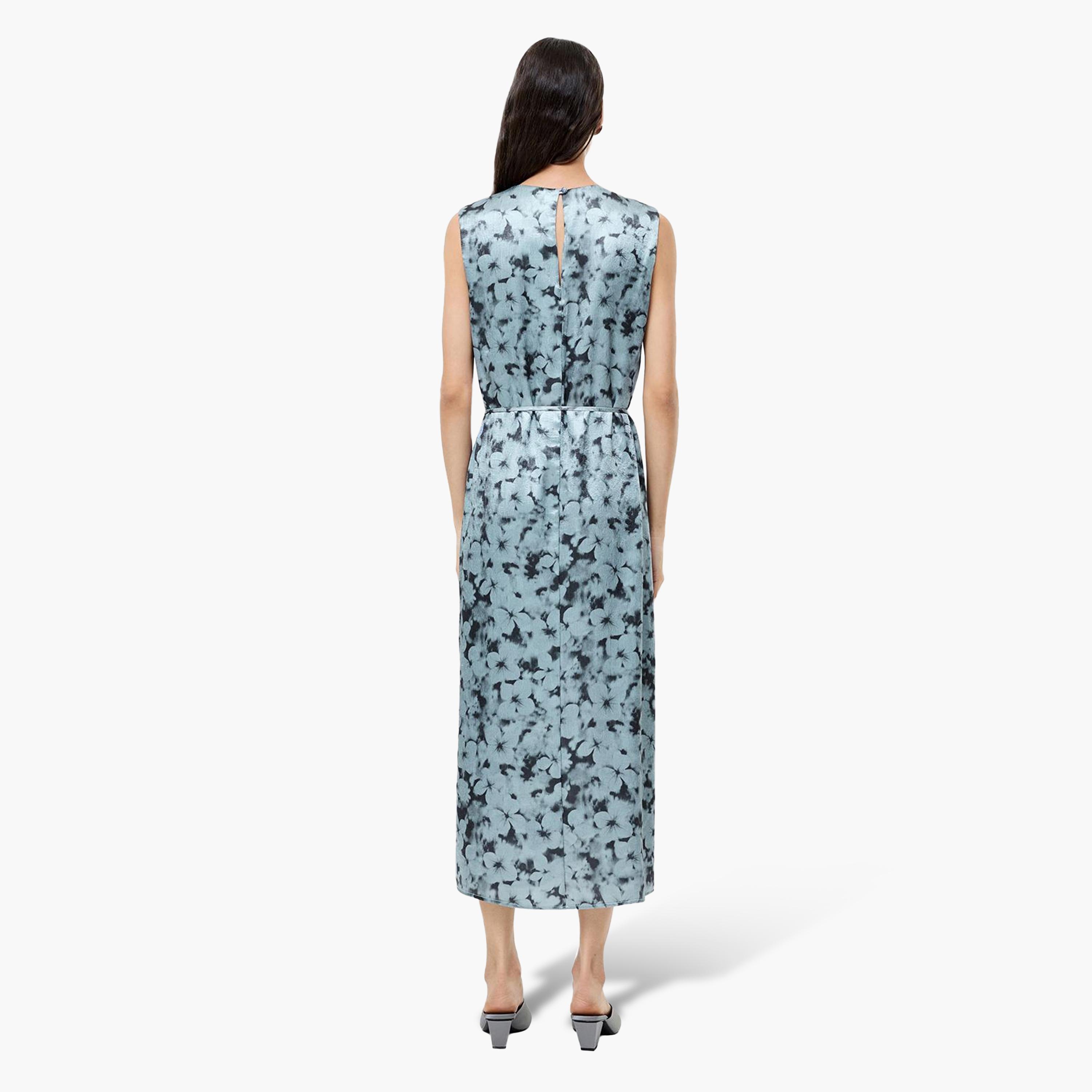 French Connection Blue Floral Print Column Women's Midi Dress-women-clothing-dresses-image-3