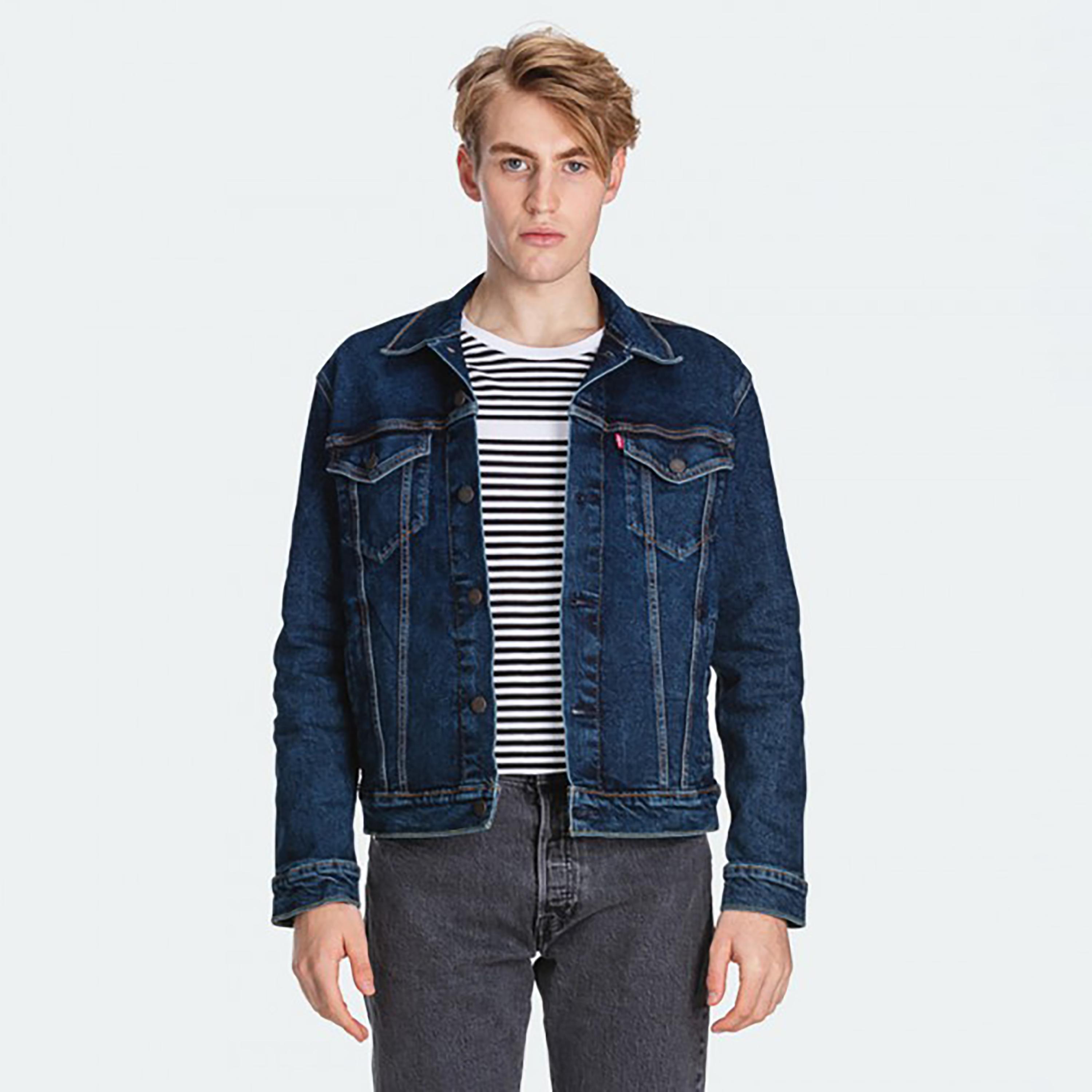 Levi's Plain Collared Denim Jacket-men-clothing-jacketsandblazers-jackets-image-1