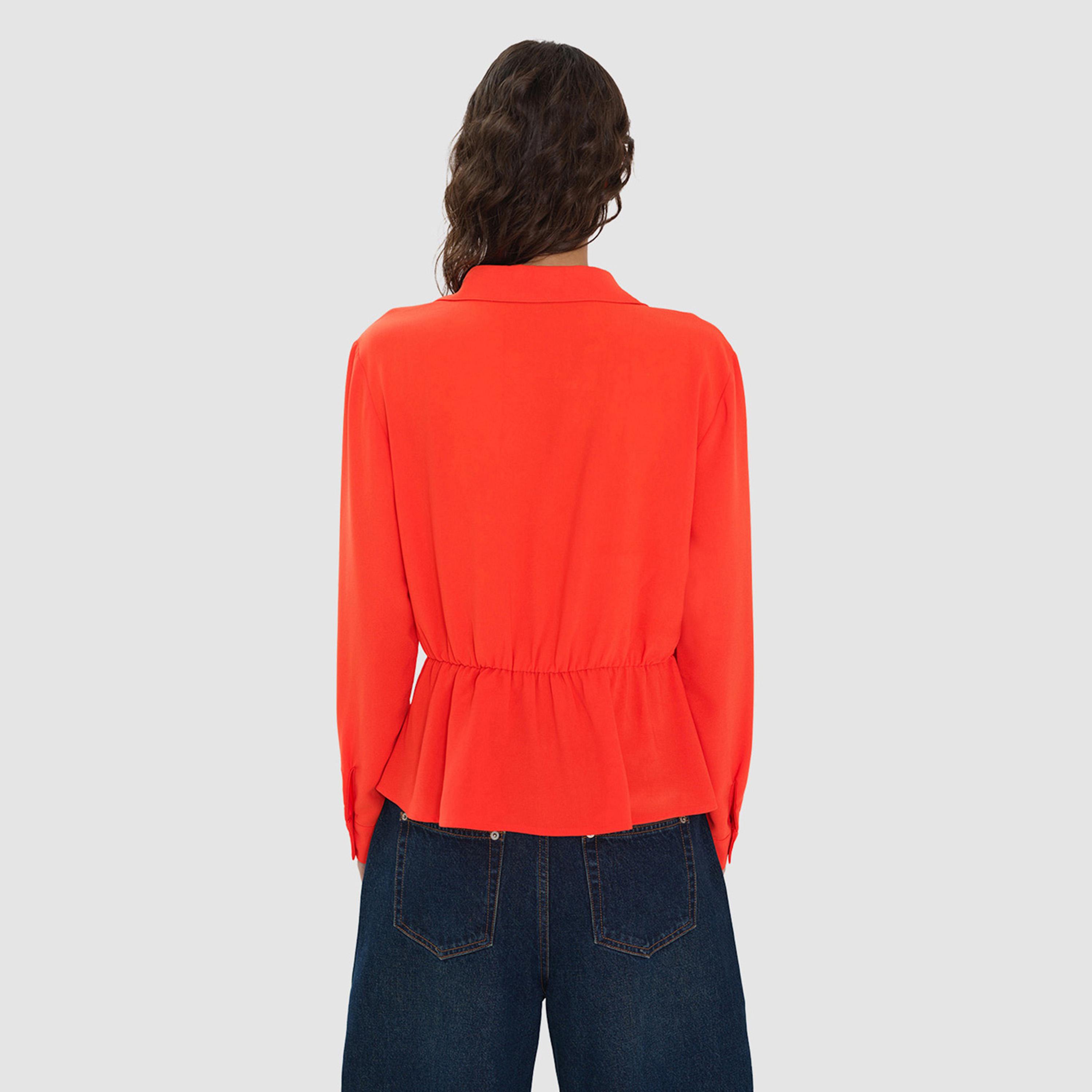 قميص نسائي بياقة لون برتقالي من فرينش كونكشن-women-clothing-shirtsandblouses-shirts-image-3