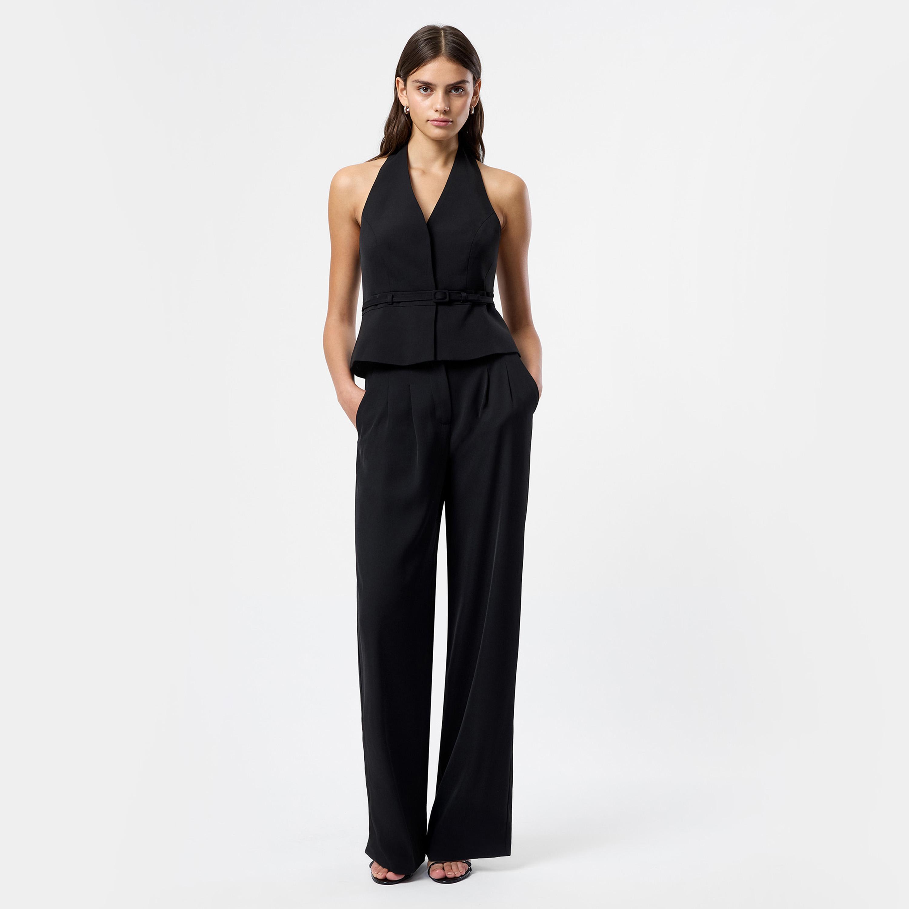 French Connection Halter Neck Women's Drop Waist Top-women-clothing-shirtsandblouses-blouses-image-2