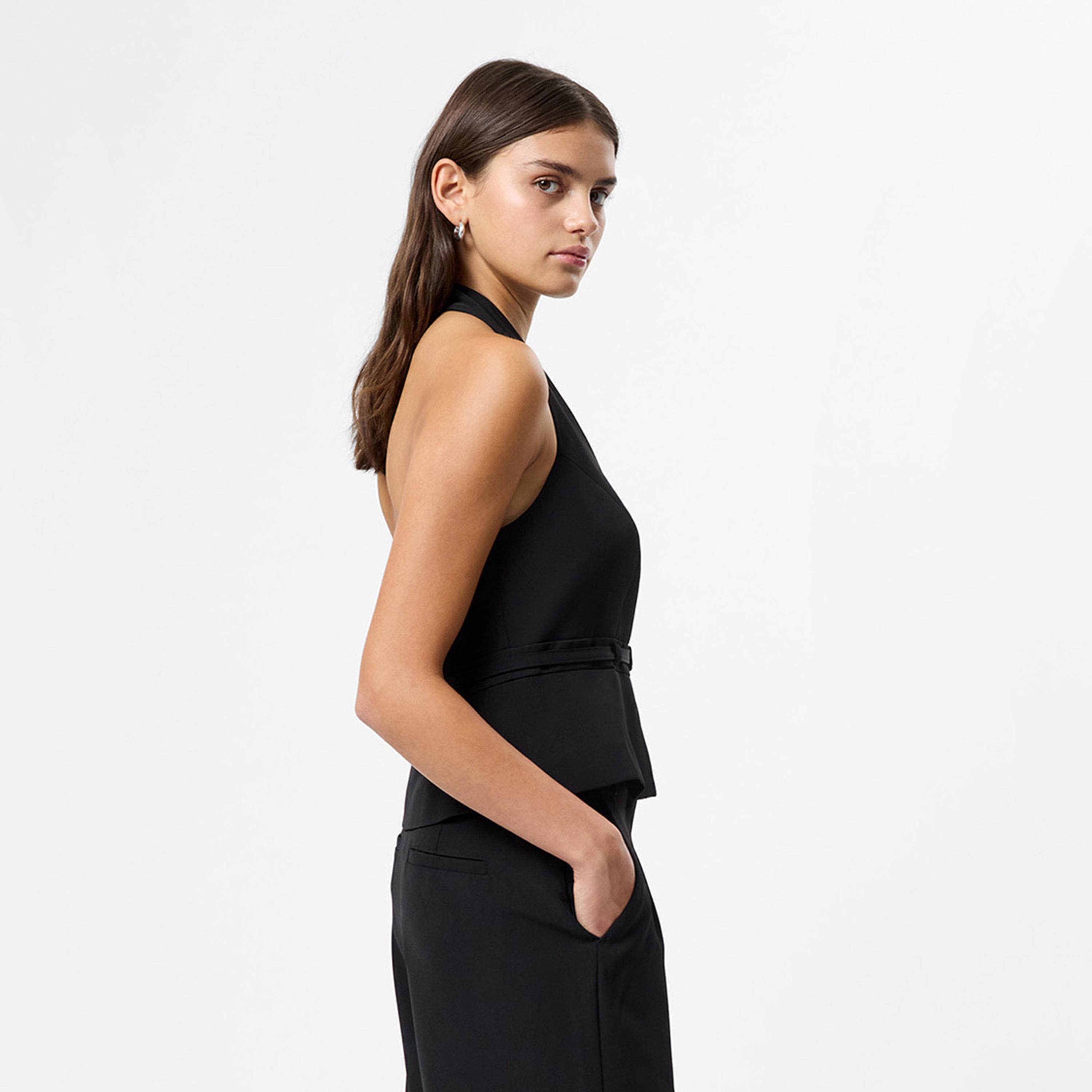 French Connection Halter Neck Women's Drop Waist Top-women-clothing-shirtsandblouses-blouses-image-4