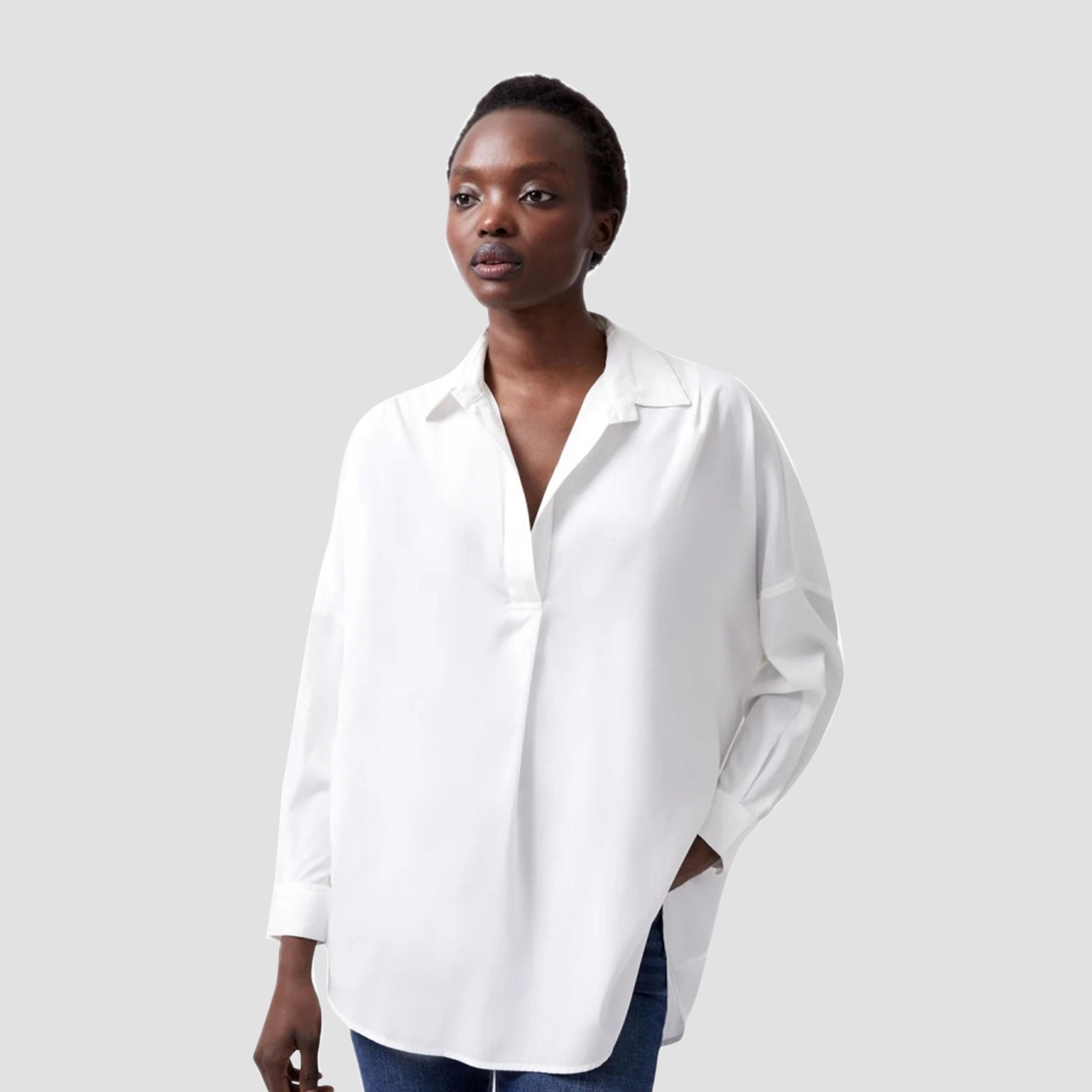 French Connection Collared Dropped Sleeves Women's Shirt-women-clothing-shirtsandblouses-shirts-image-1