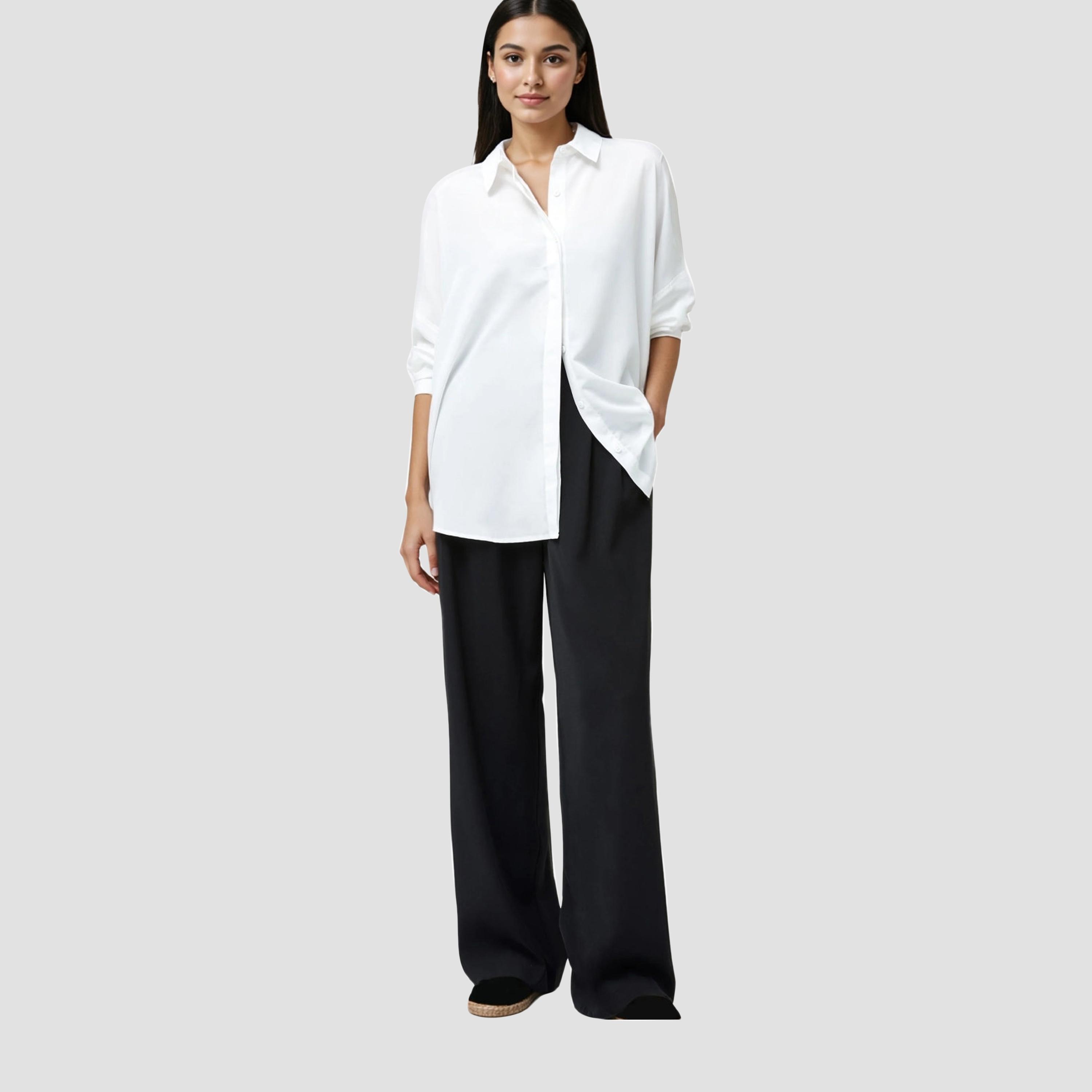 French Connection White Collared Women's Shirt-women-clothing-shirtsandblouses-shirts-image-2