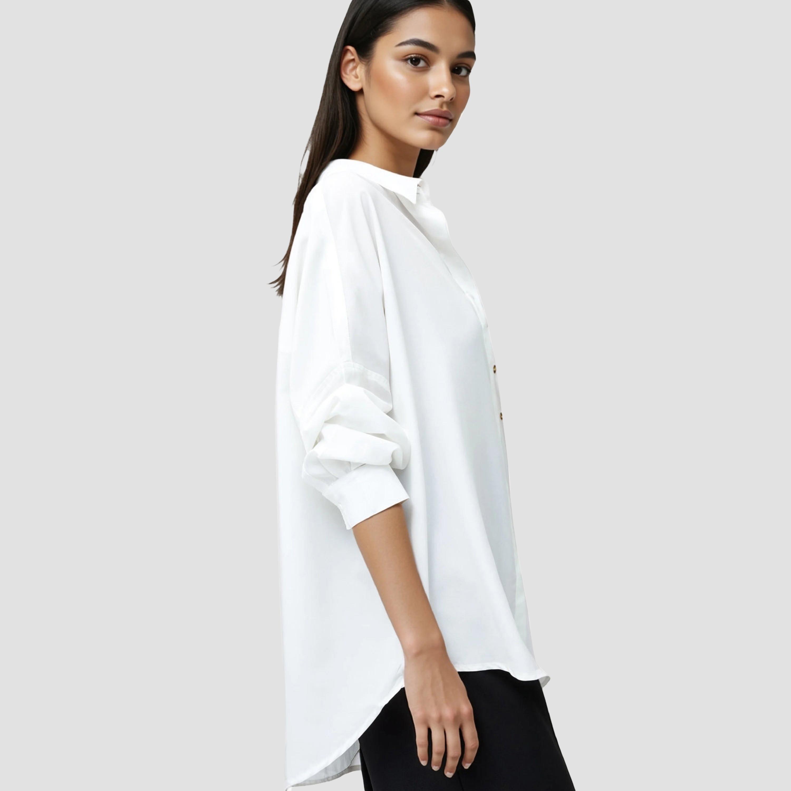 French Connection White Collared Women's Shirt-women-clothing-shirtsandblouses-shirts-image-4