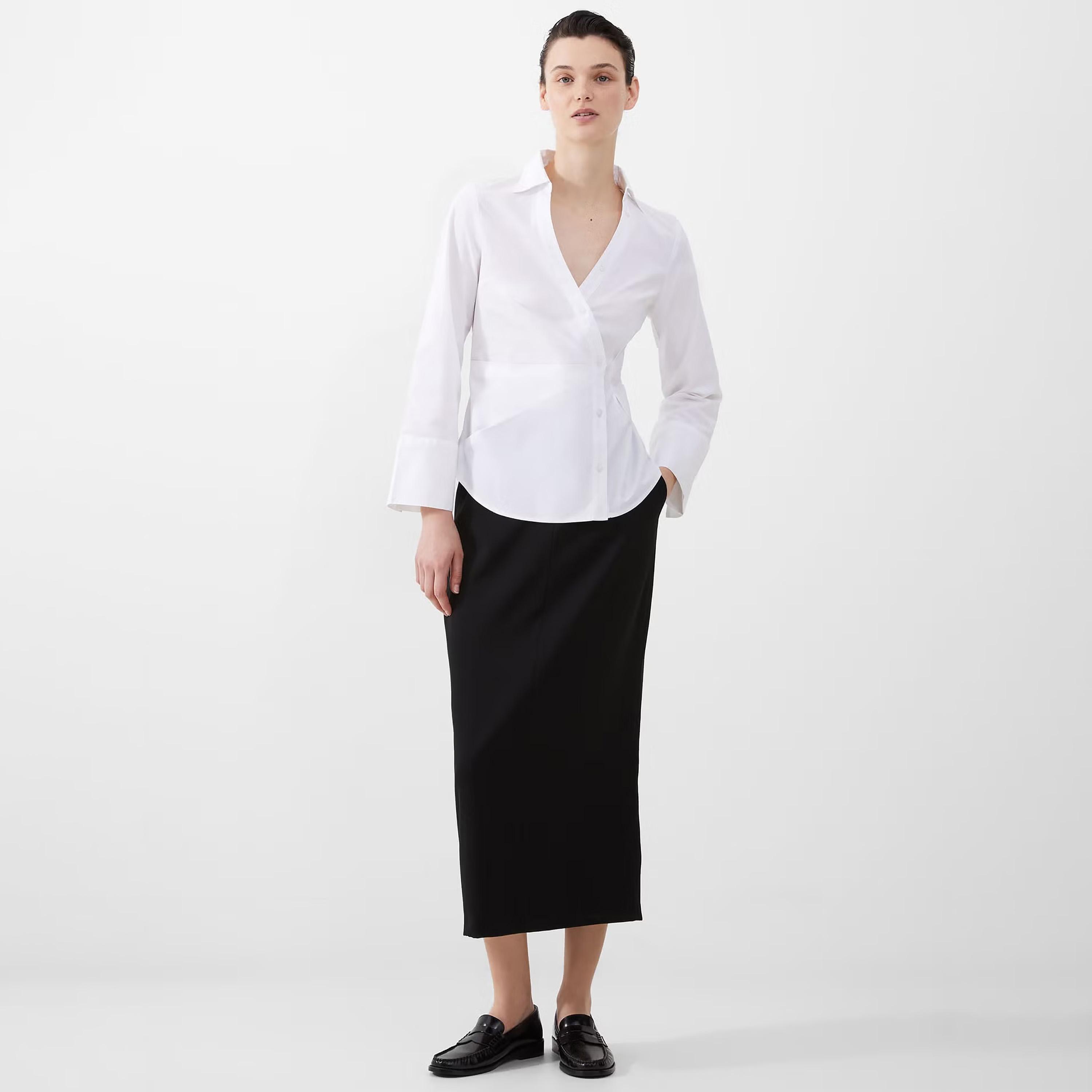 French Connection White Collared Women's Shirt-women-clothing-shirtsandblouses-shirts-image-2