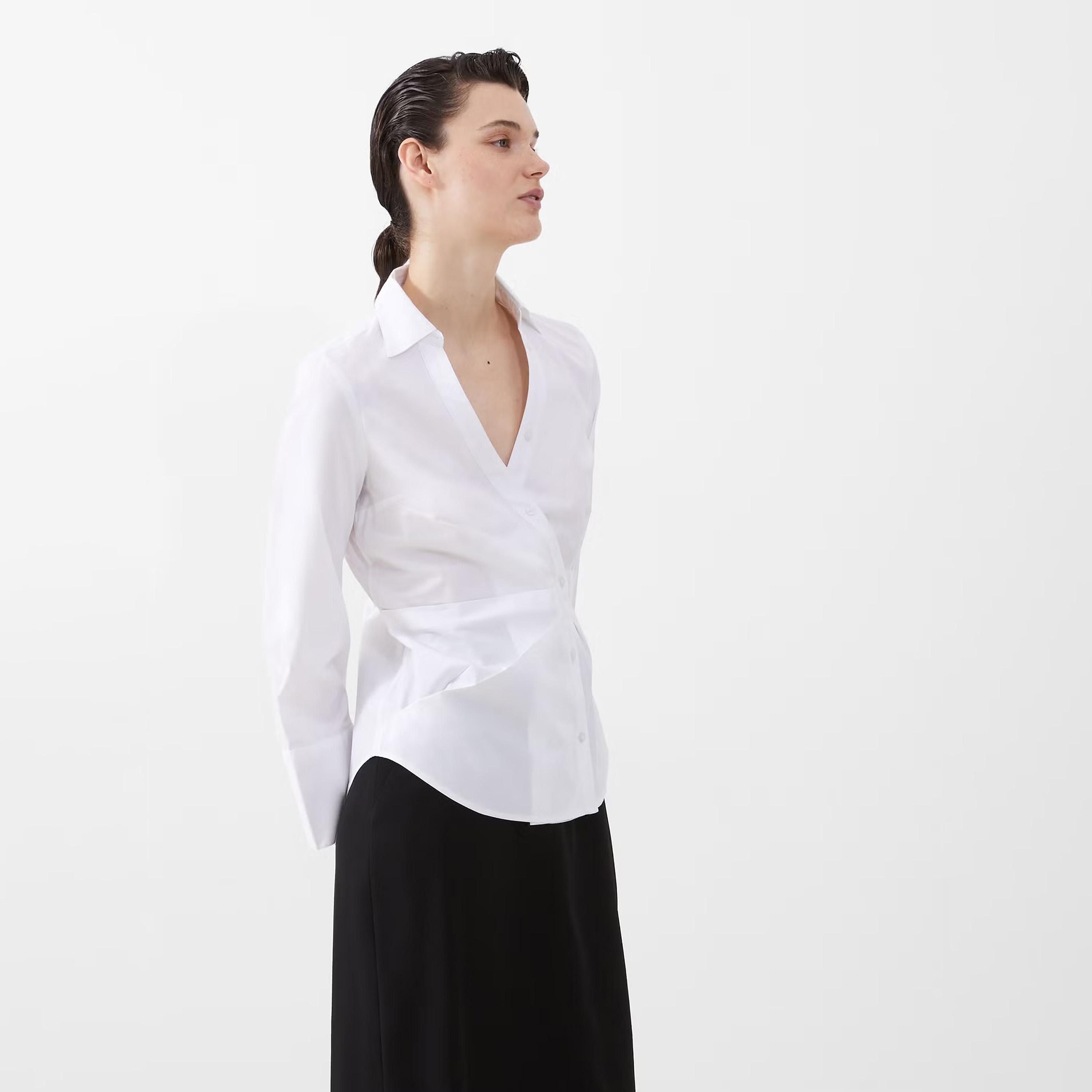 French Connection White Collared Women's Shirt-women-clothing-shirtsandblouses-shirts-image-4