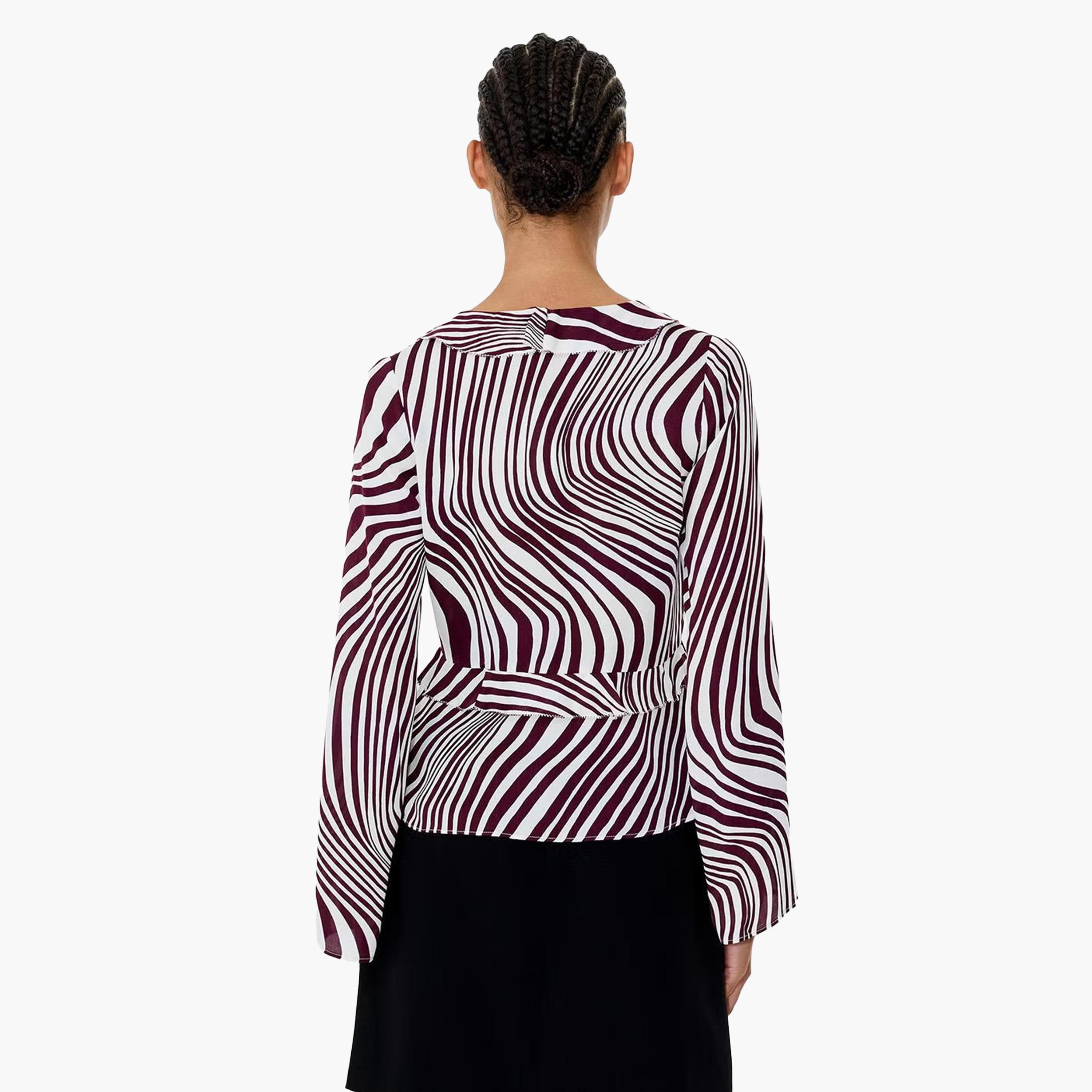 French Connection Purple Swirl Print Women's Top-women-clothing-shirtsandblouses-blouses-image-3
