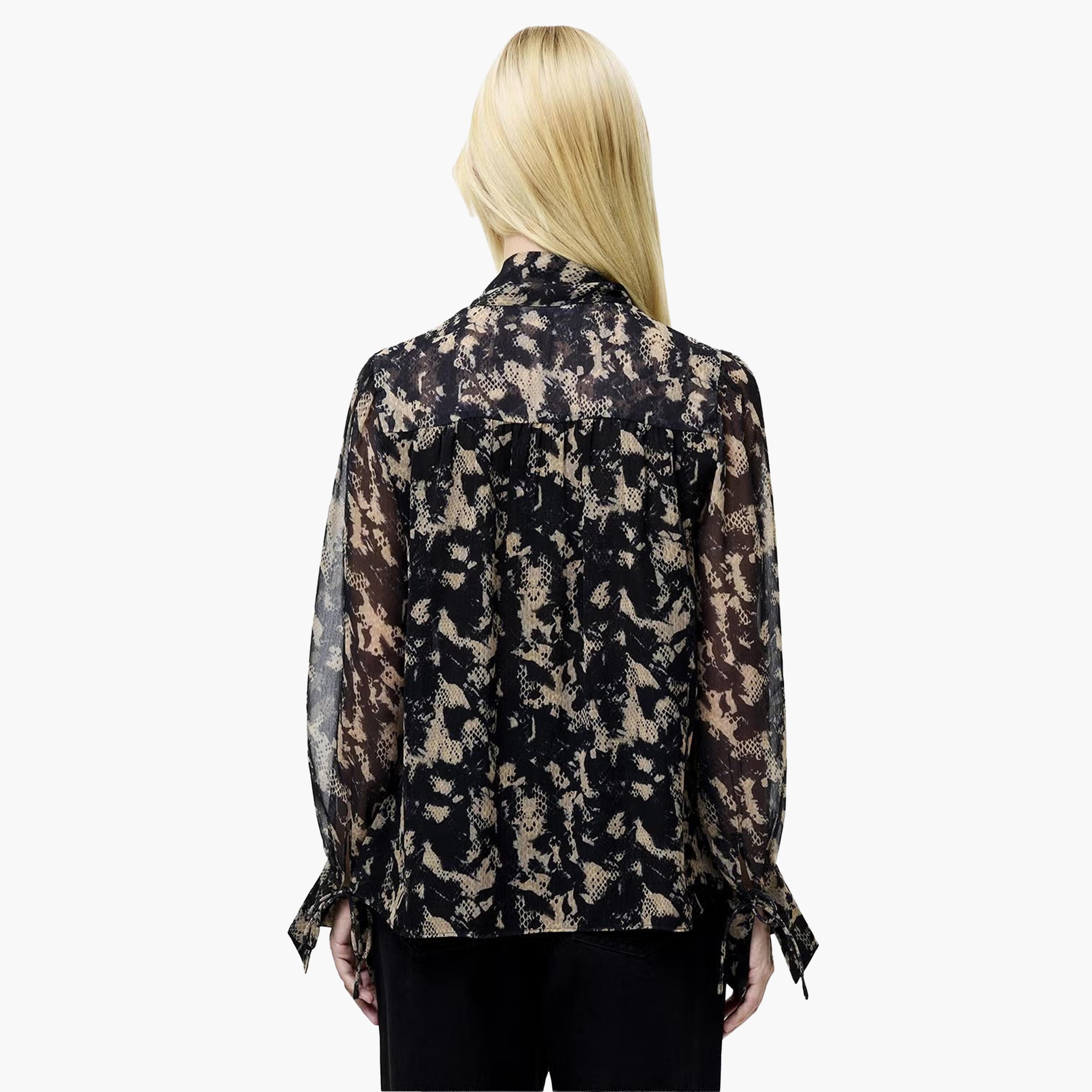 French Connection Black Snake Print Women's Top-women-clothing-shirtsandblouses-blouses-image-3
