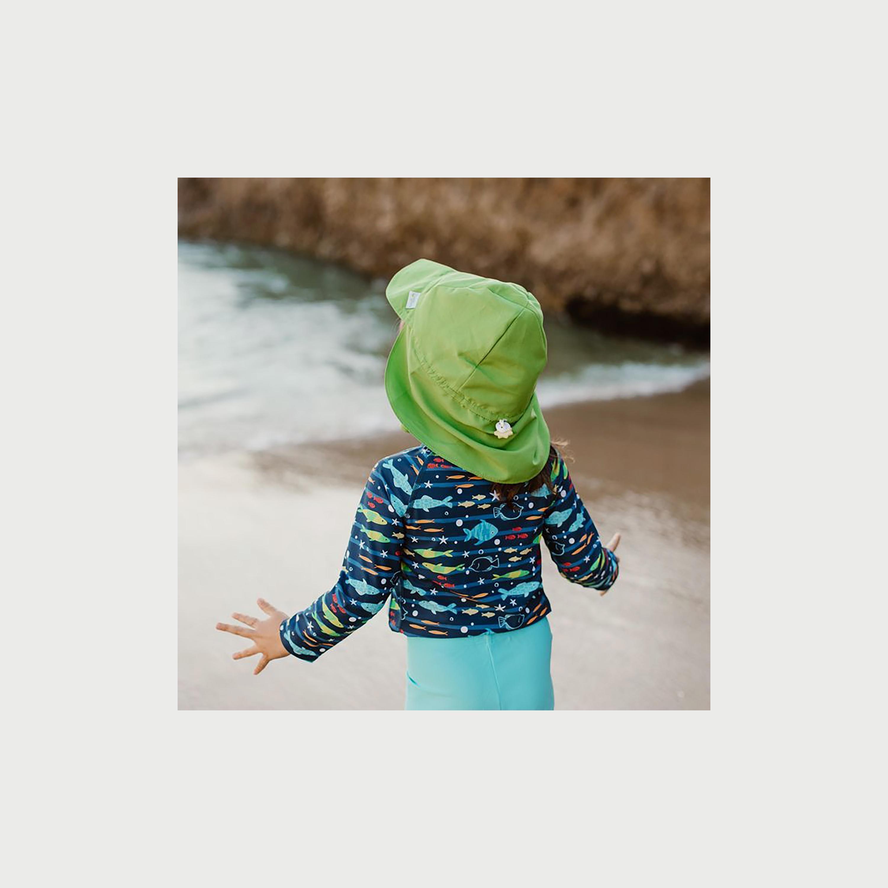 Green Sprouts Long Sleeve Zip Rashguard Shirt - Navy Fish-baby-boys-clothing-swimwear-image-4