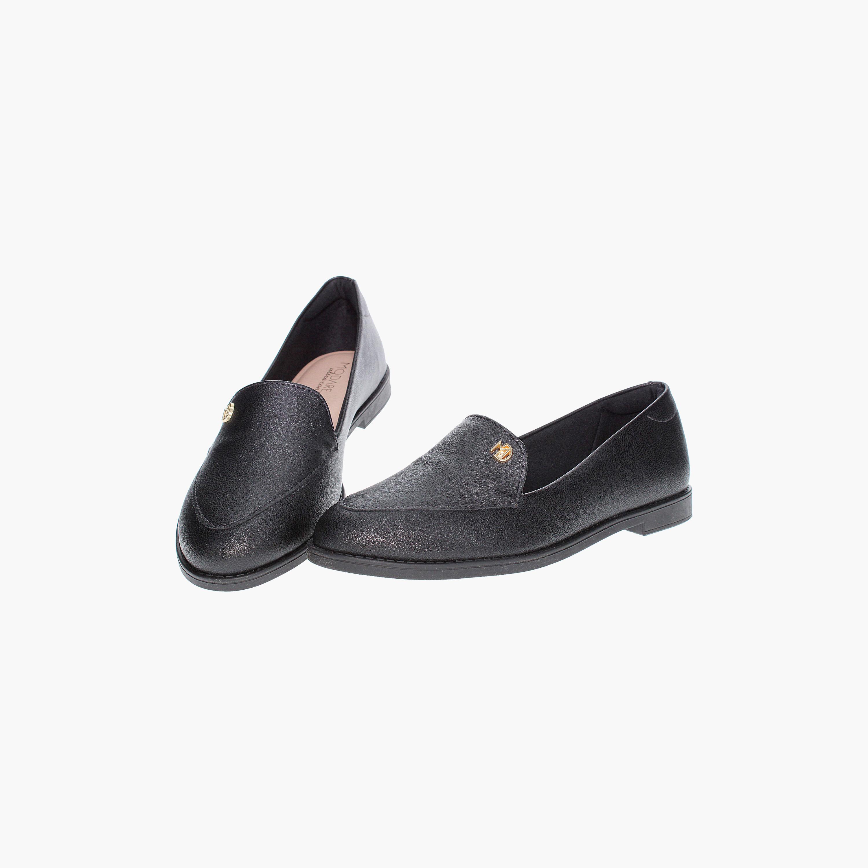 Modare by Geoomnii Women's Slip On Loafers with Metal Accent | 7371-108-21736      -women-shoes-loafersandmoccasins-image-4