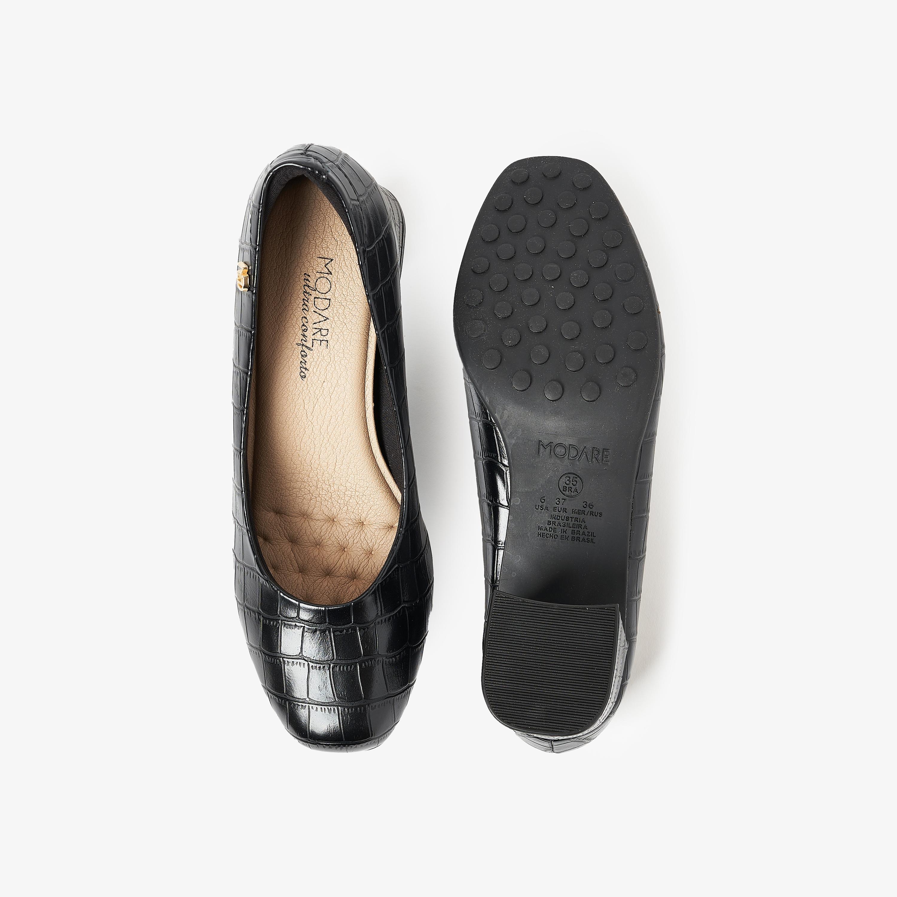 حذاء بامبز نسائي من موداري بكعب عريض ومنسوج من جلد التمساح | 7373-100-25671-women-shoes-heels-image-4
