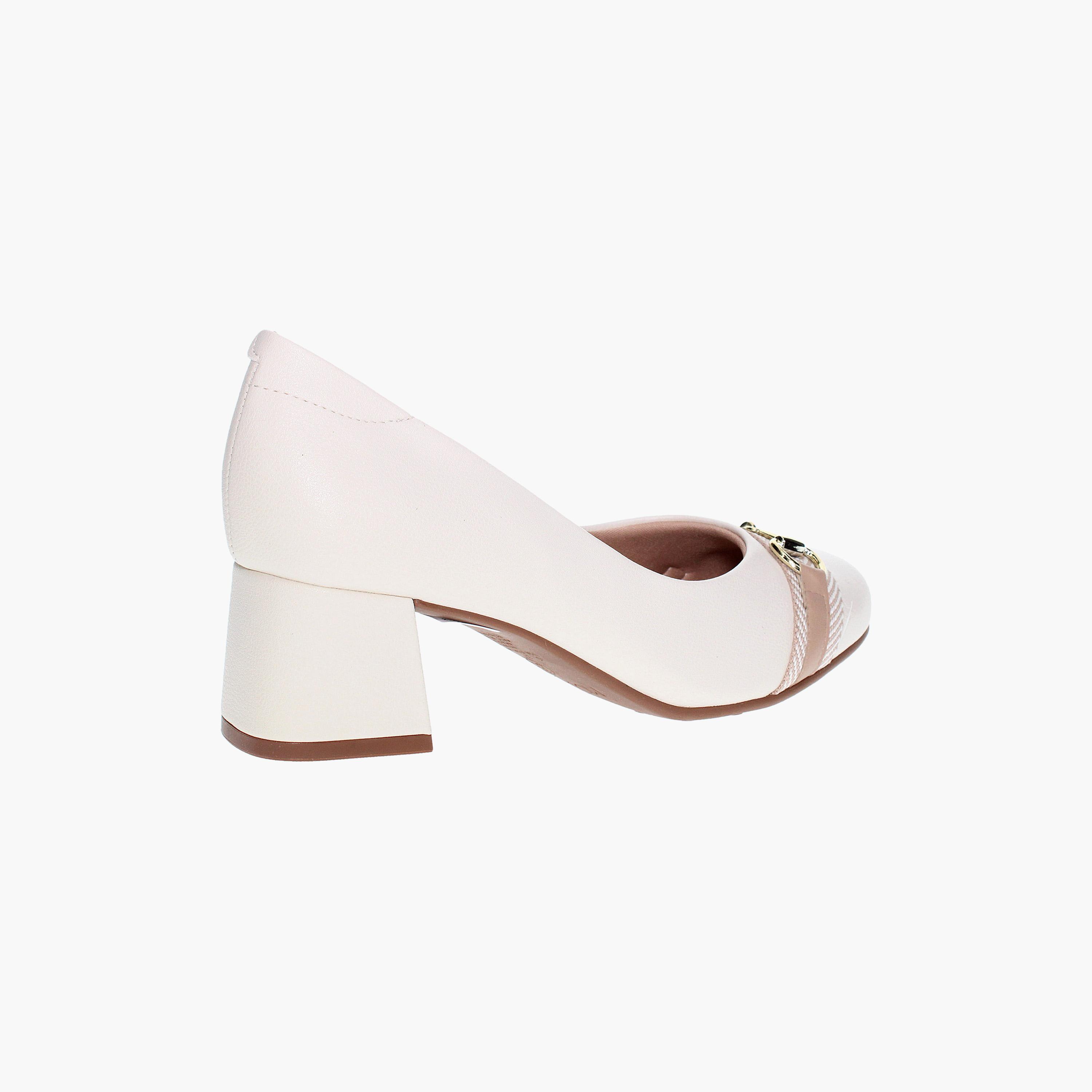 حذاء بمبز نسائي بكعب بلوك من موداري مع مزين بإبزيم | 7373-110-25786-women-shoes-heels-image-2
