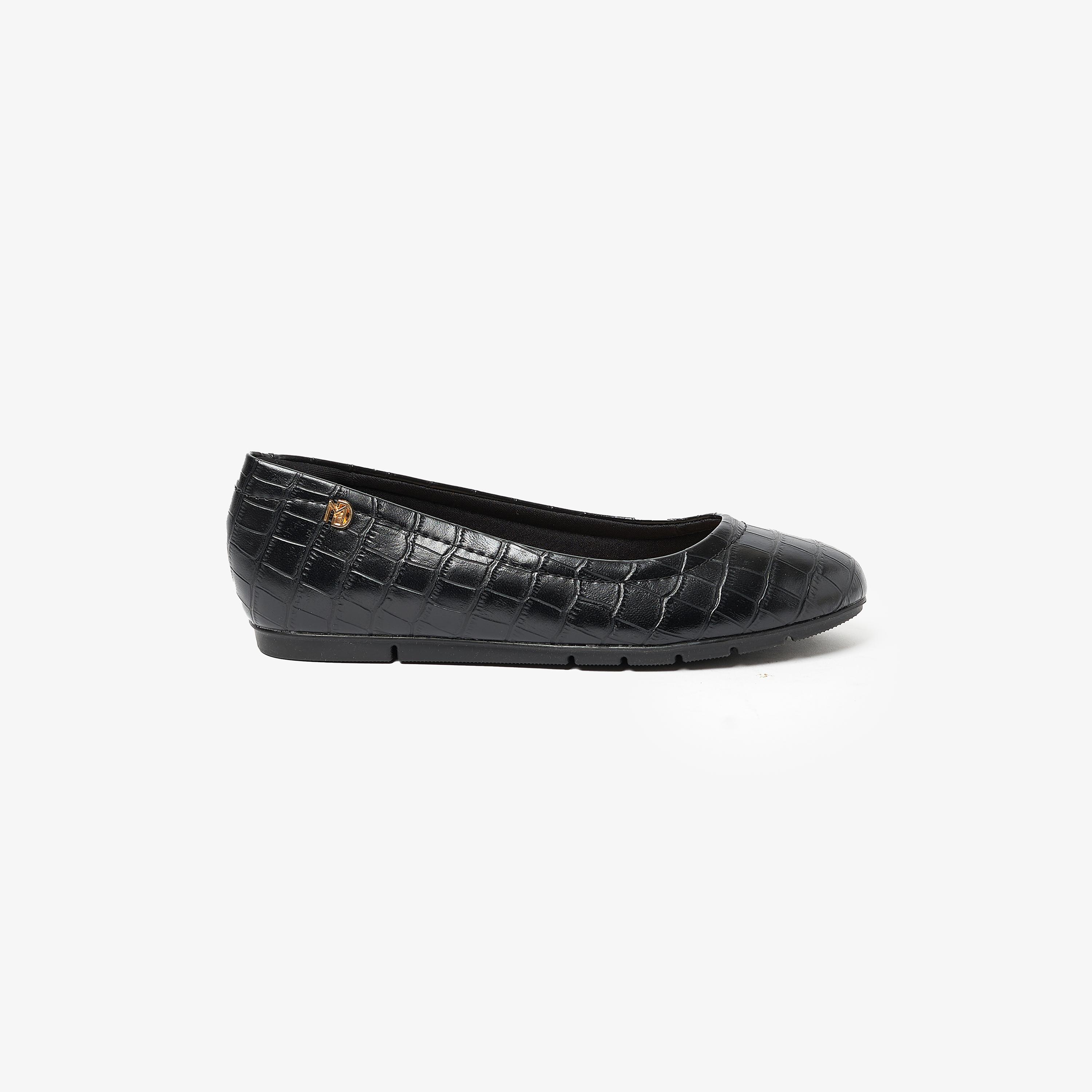 حذاء باليرينا نسائي من موداري بمقدمة مستديرة من جلد التمساح | 7385-100-25671-women-shoes-ballerinas-image-2