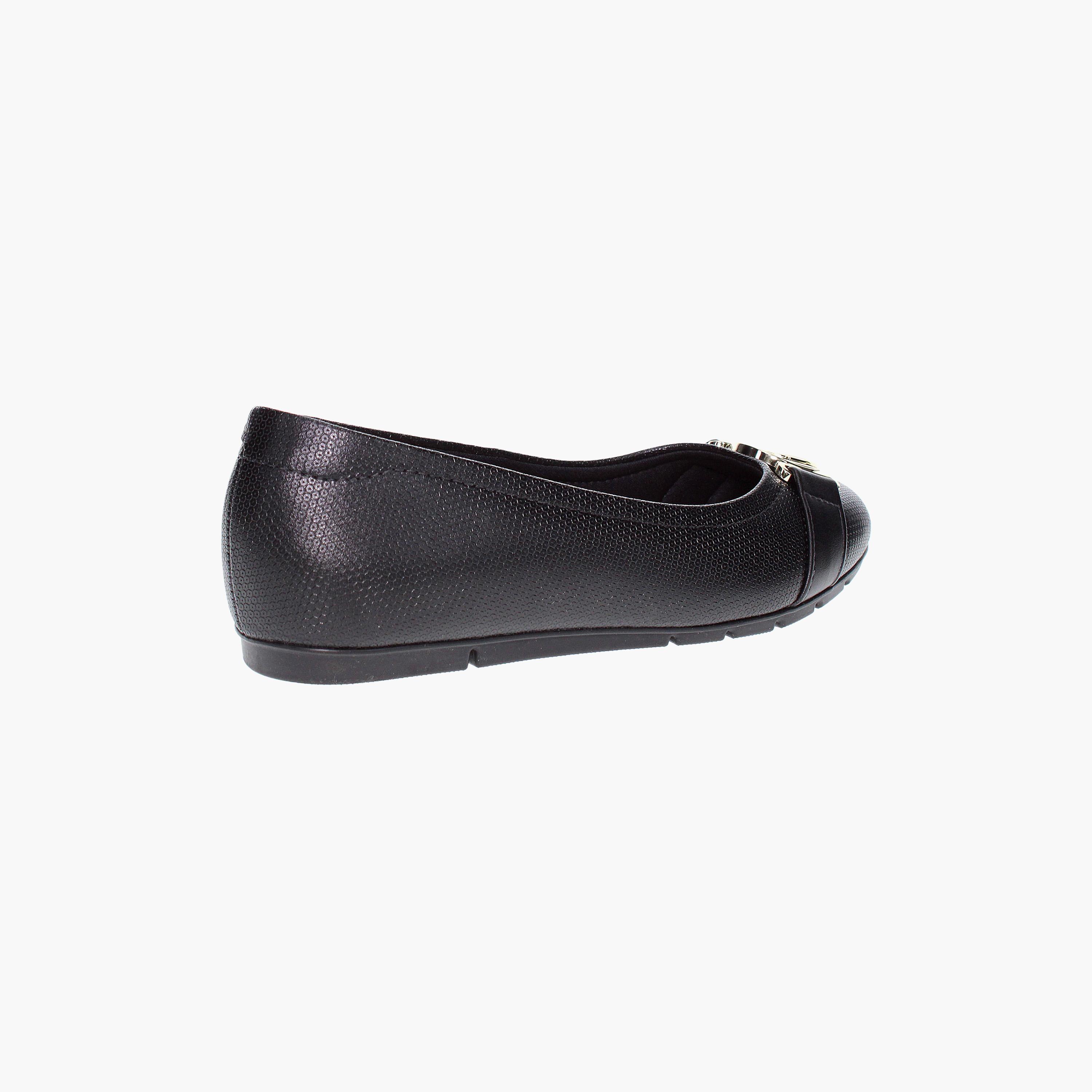 Modare by Geoomnii Women's Round Toe Ballerinas with Golden Buckle Detail | 7385-101-25930     -women-shoes-ballerinas-image-2