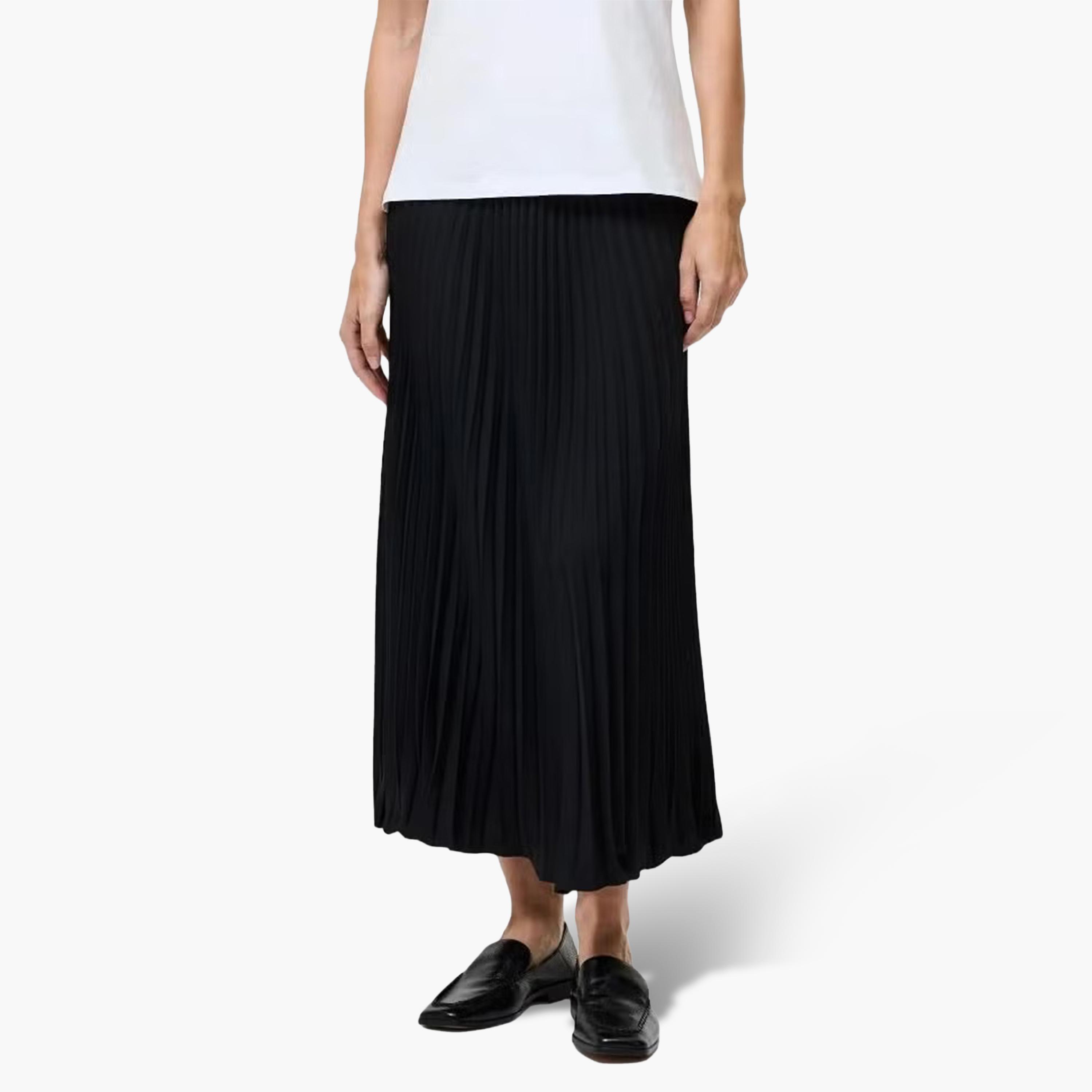 تنورة ميدي حريمي كسرات بقصة A-Line من فرينش كونكشن-women-clothing-skirts-image-1