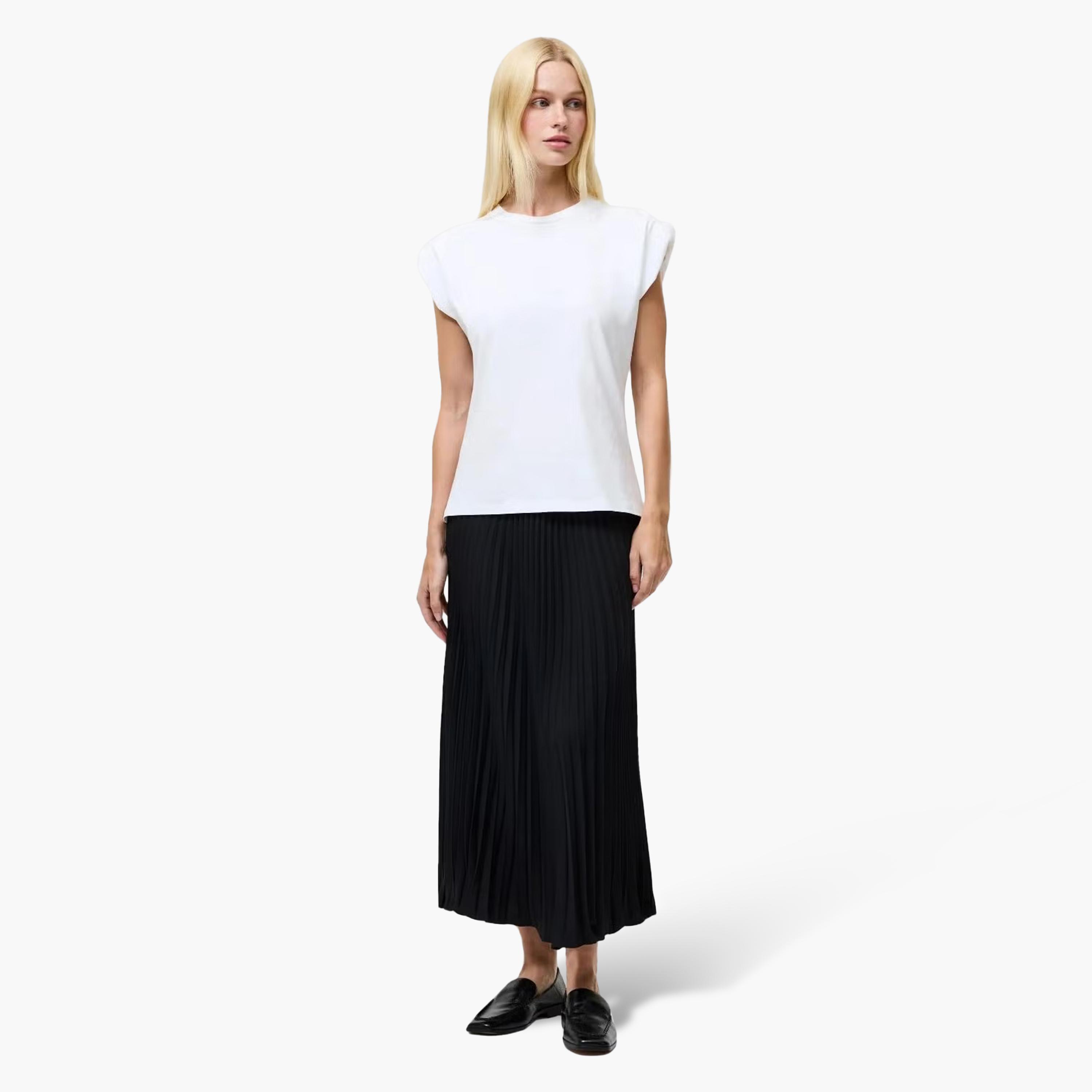 تنورة ميدي حريمي كسرات بقصة A-Line من فرينش كونكشن-women-clothing-skirts-image-2