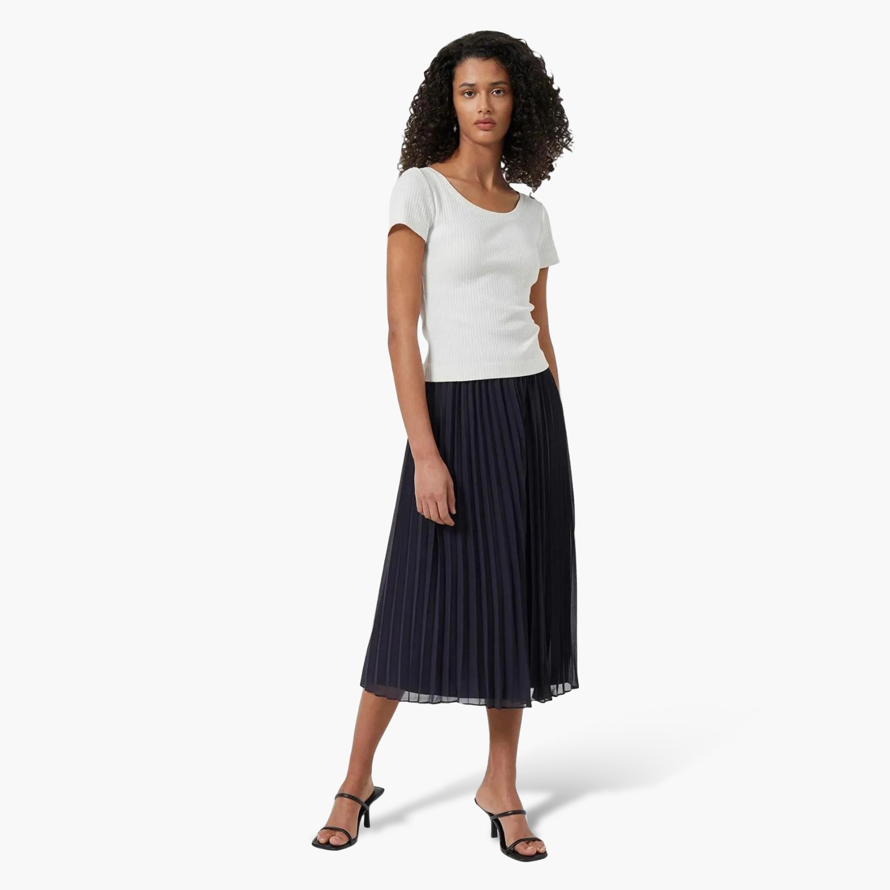 French Connection Pleated Women's A-Line Midi Skirt-women-clothing-skirts-image-2