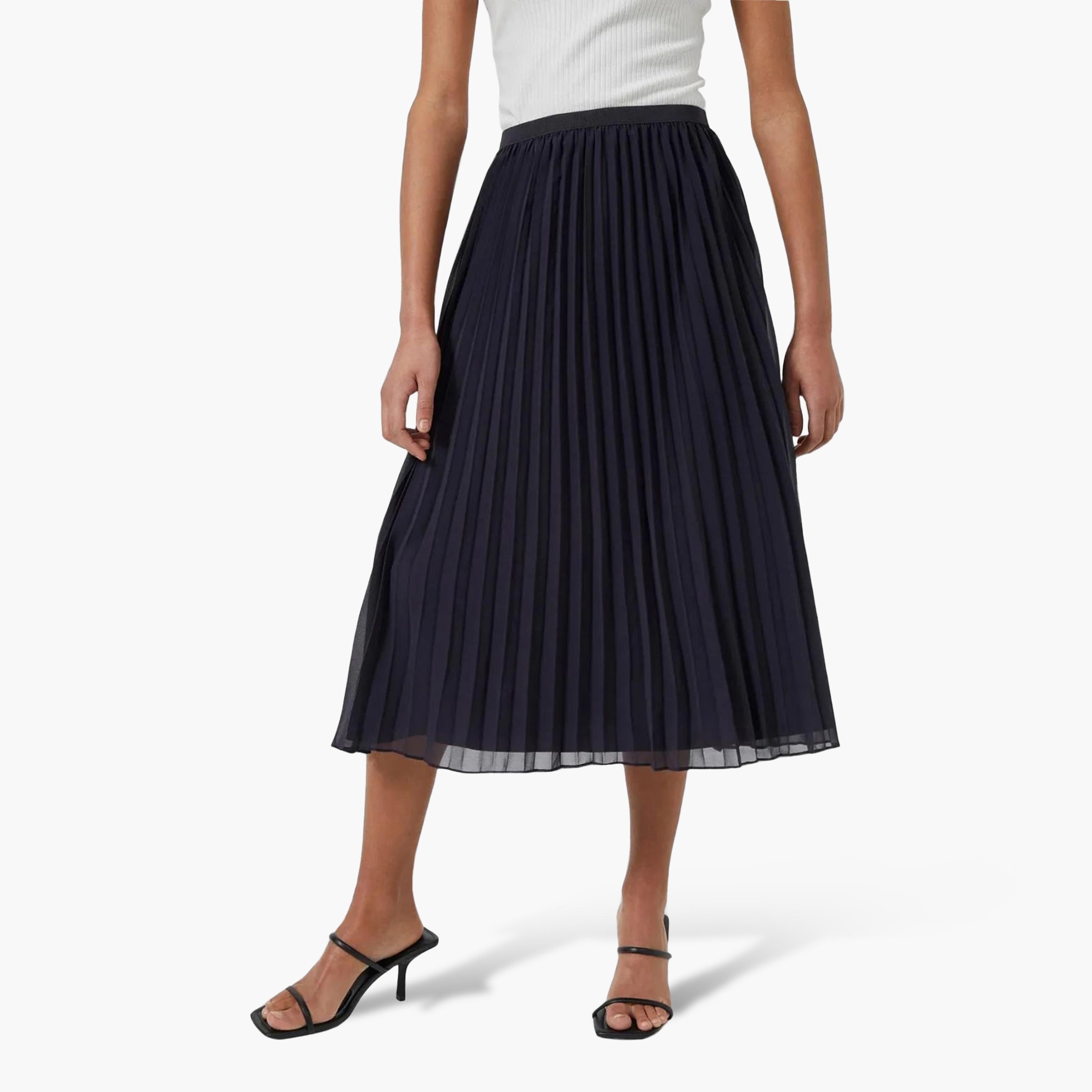French Connection Pleated Women's A-Line Midi Skirt-women-clothing-skirts-image-4