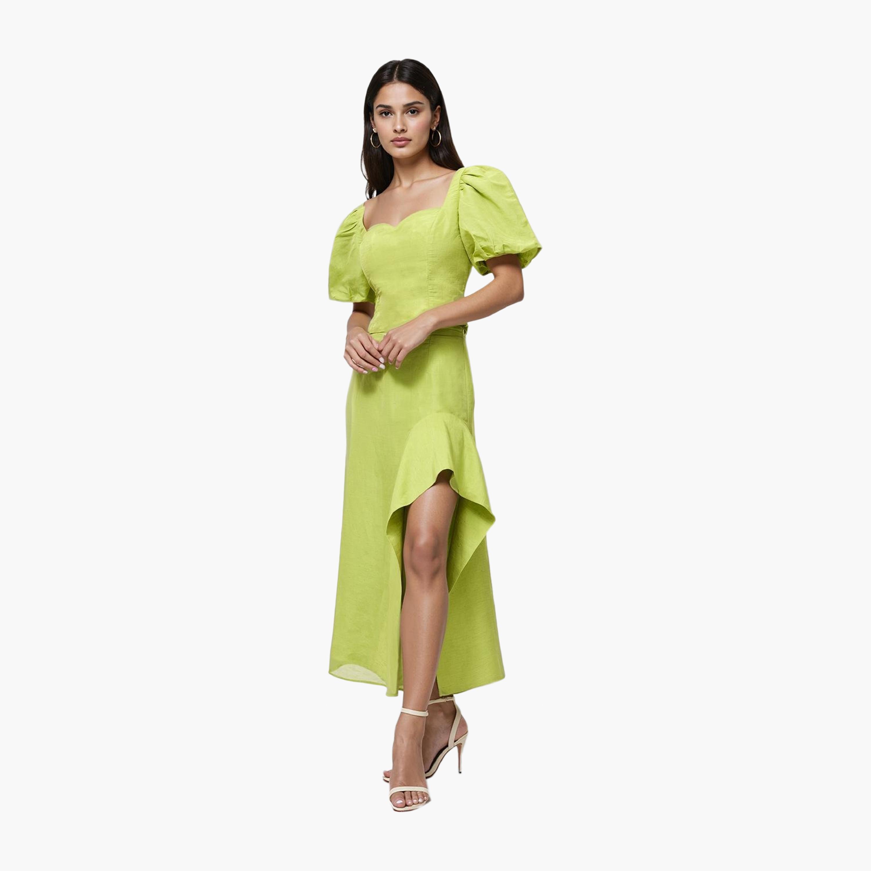 French Connection Green Viscose Blend Women's Maxi Skirt-women-clothing-bottoms-skirts-image-2