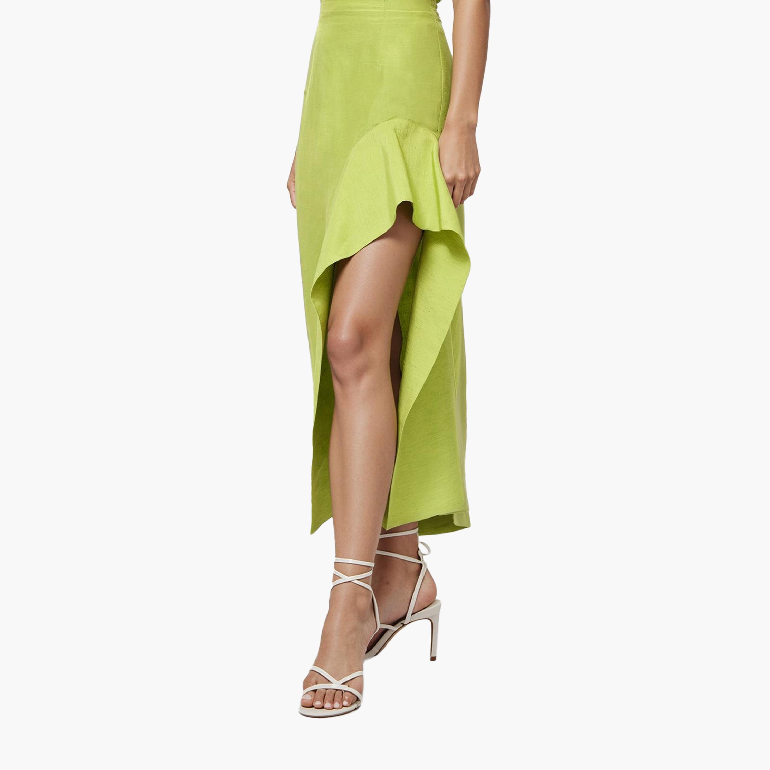 French Connection Green Viscose Blend Women's Maxi Skirt-women-clothing-bottoms-skirts-image-4