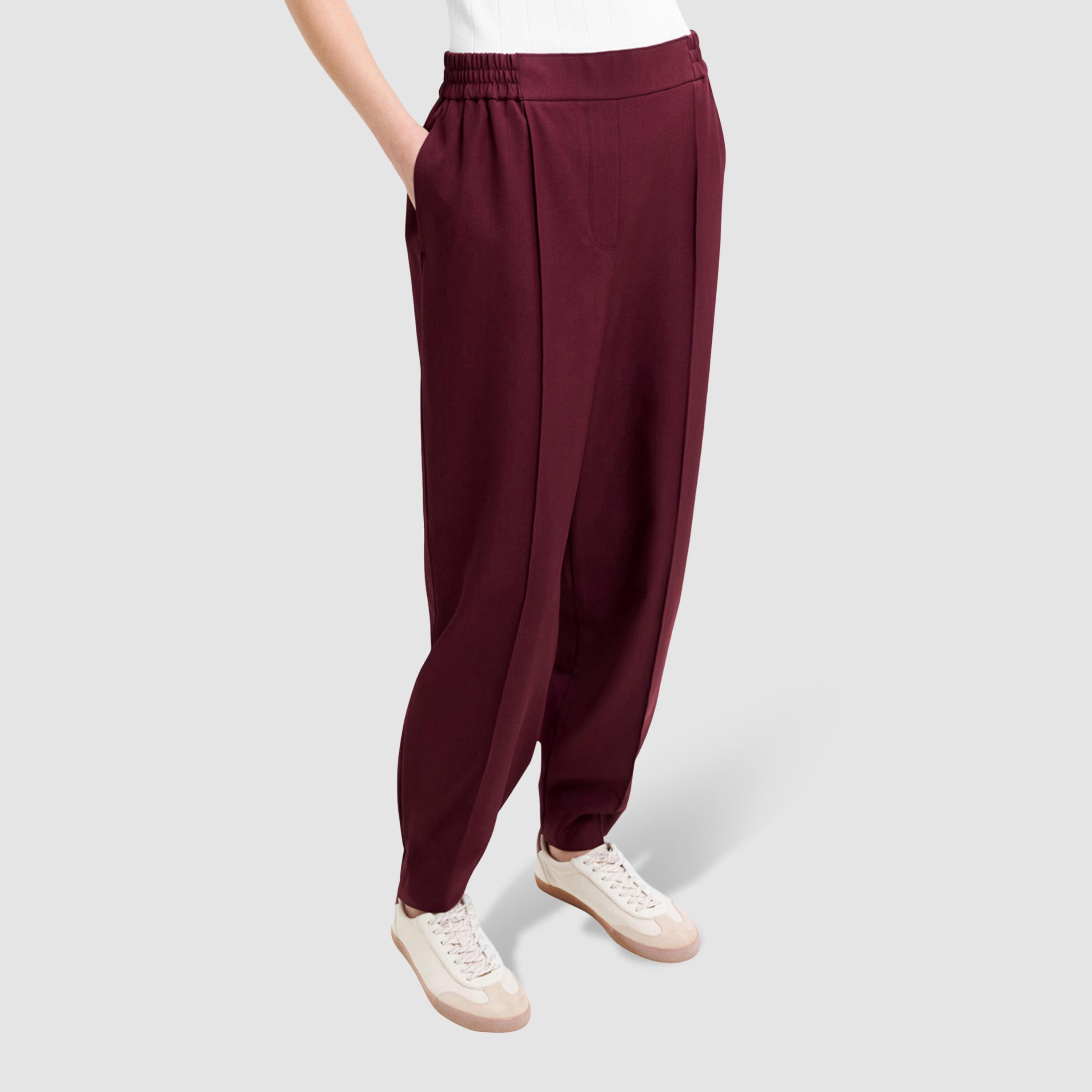 بنطلون نسائي قصة برميلية "باريل كت" لون أحمر من فرينش كونكشن-women-clothing-bottoms-trousers-image-3