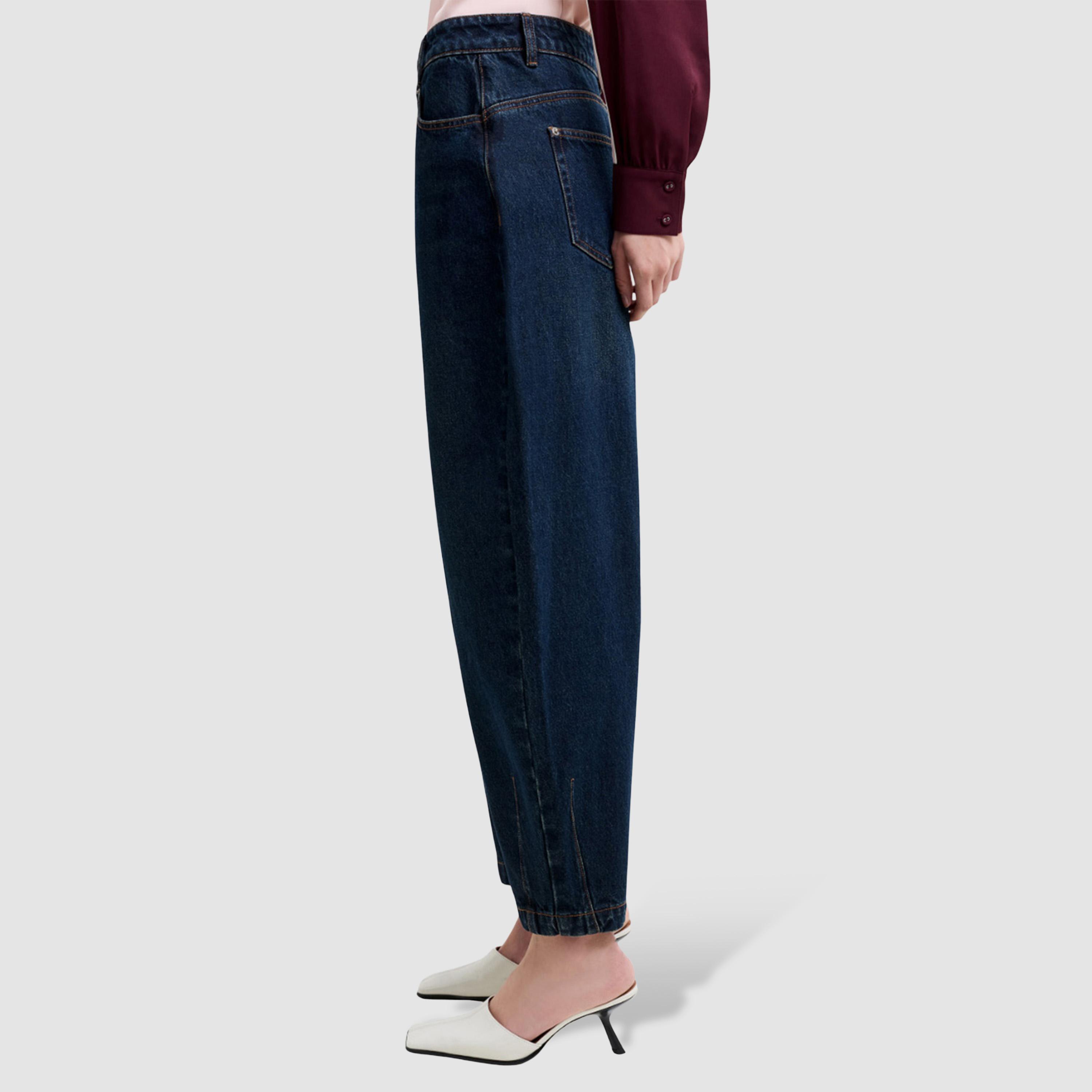 بنطلون جينز نسائي سادة قصة مستقيمة وخصر عال من فرينش كونكشن-women-clothing-bottoms-jeans-image-3