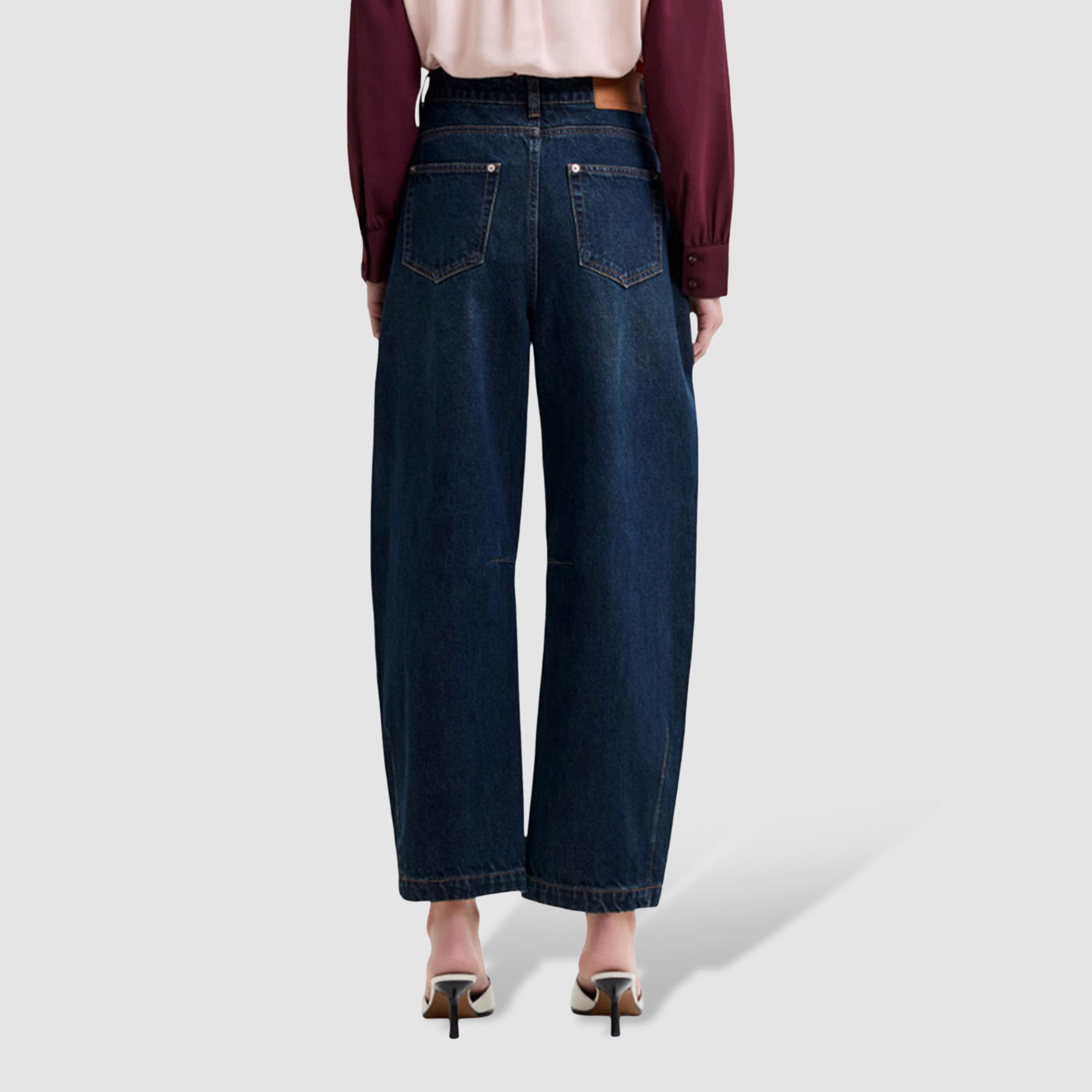 بنطلون جينز نسائي سادة قصة مستقيمة وخصر عال من فرينش كونكشن-women-clothing-bottoms-jeans-image-4