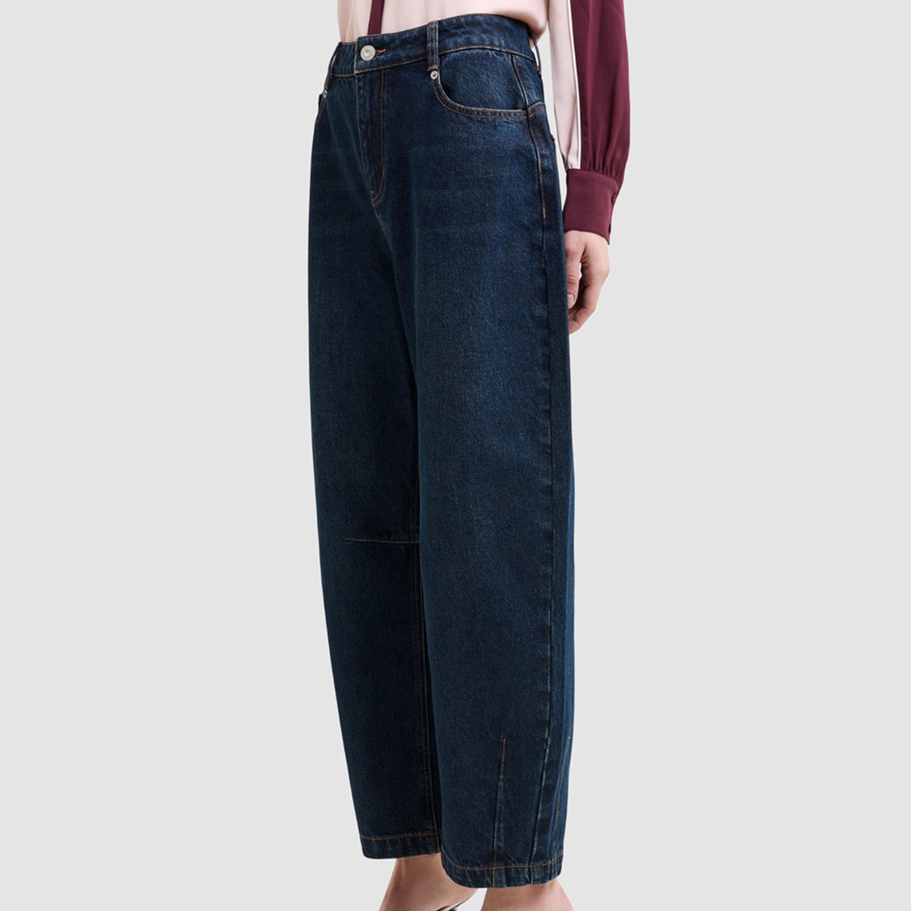 بنطلون جينز نسائي سادة قصة مستقيمة وخصر عال من فرينش كونكشن-women-clothing-bottoms-jeans-image-5