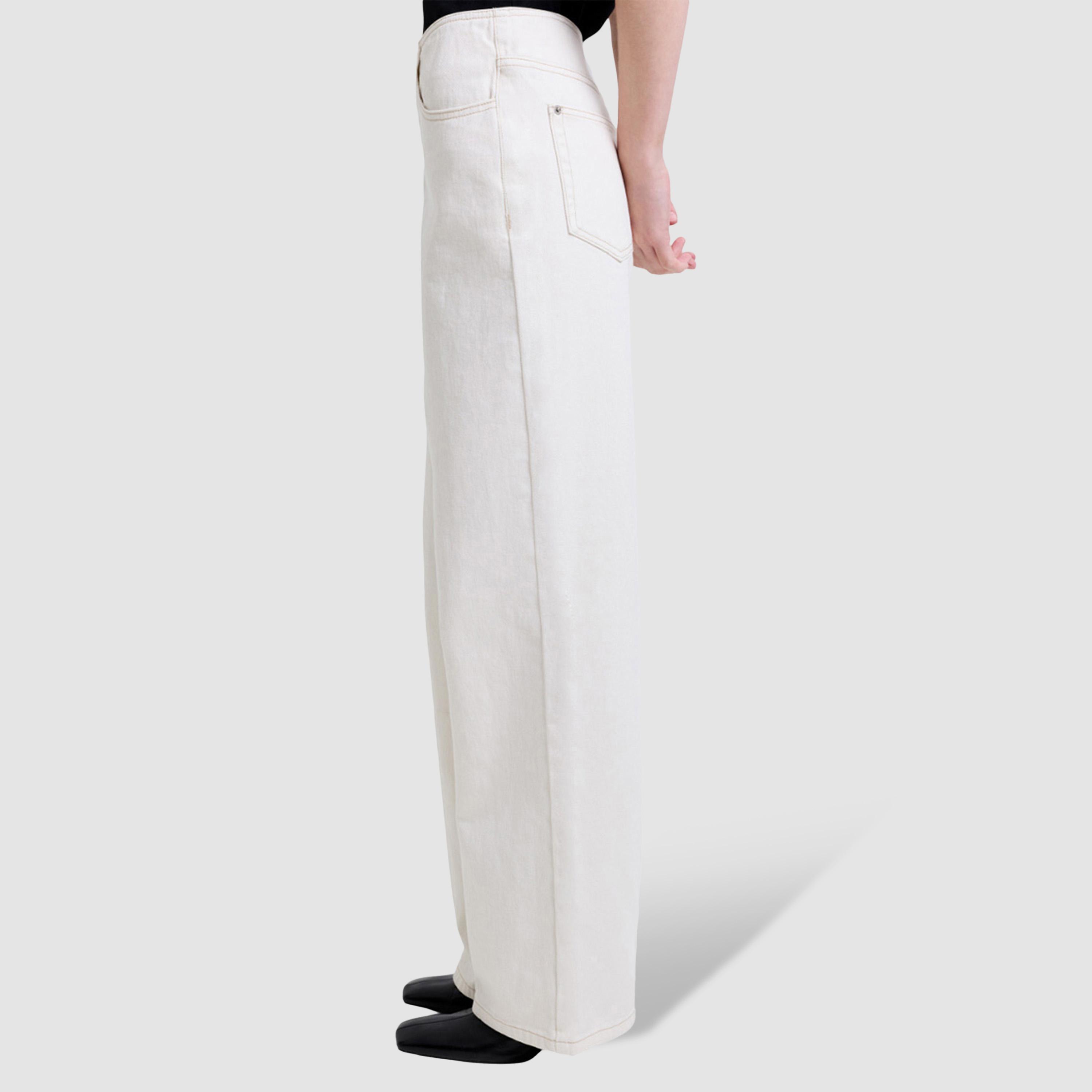 بنطلون جينز نسائي سادة قصة مستقيمة وخصر متوسط من فرينش كونكشن-women-clothing-bottoms-jeans-image-4