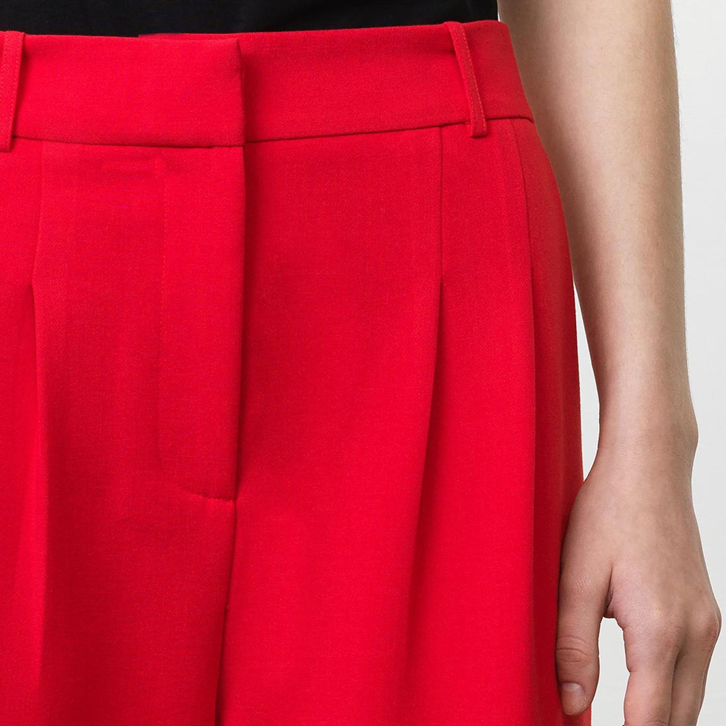 French Connection Red Zip Fly Straight Women's Trousers-women-clothing-trousers-image-3