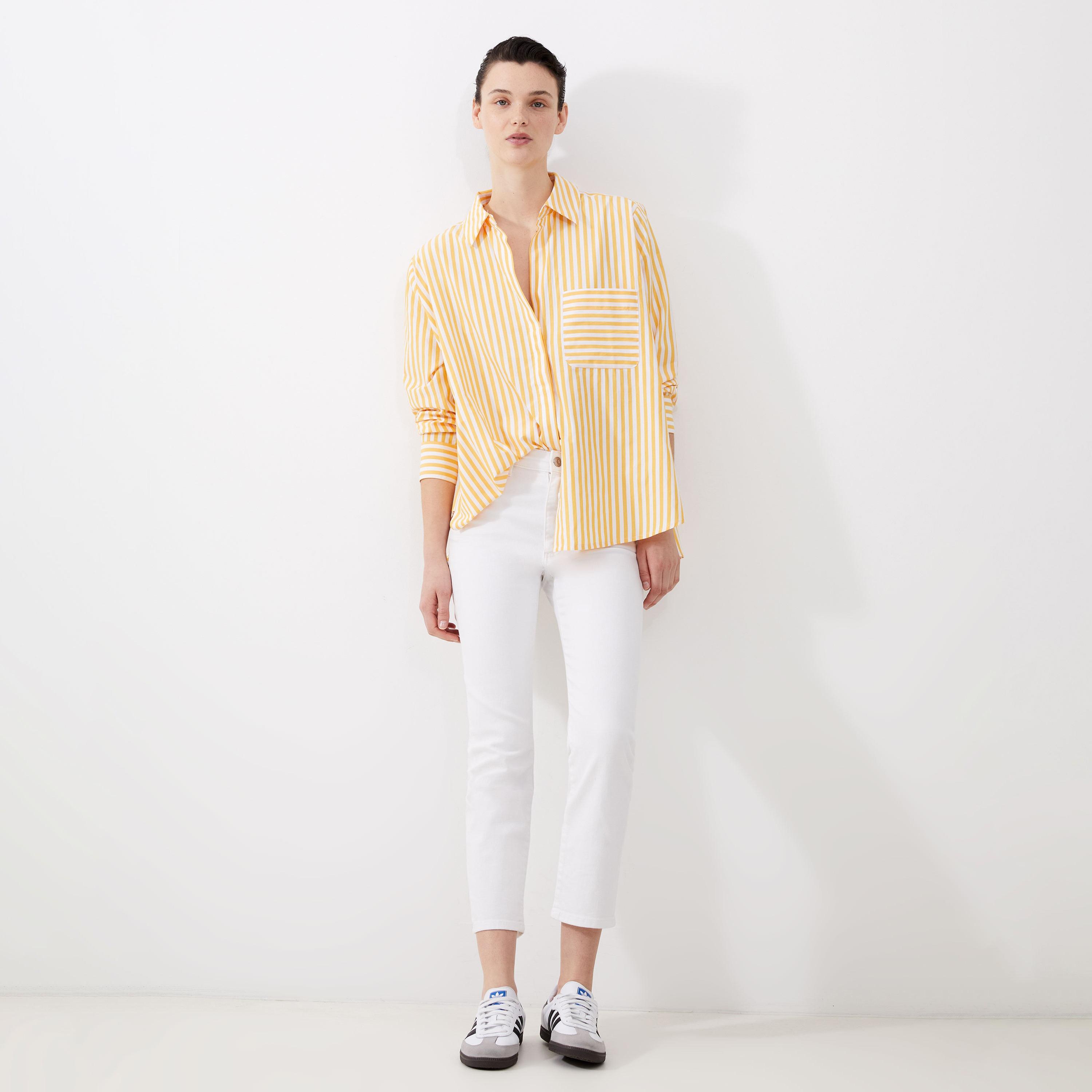 French Connection Yellow Zip Fly Women's Jeans-women-clothing-jeans-image-2