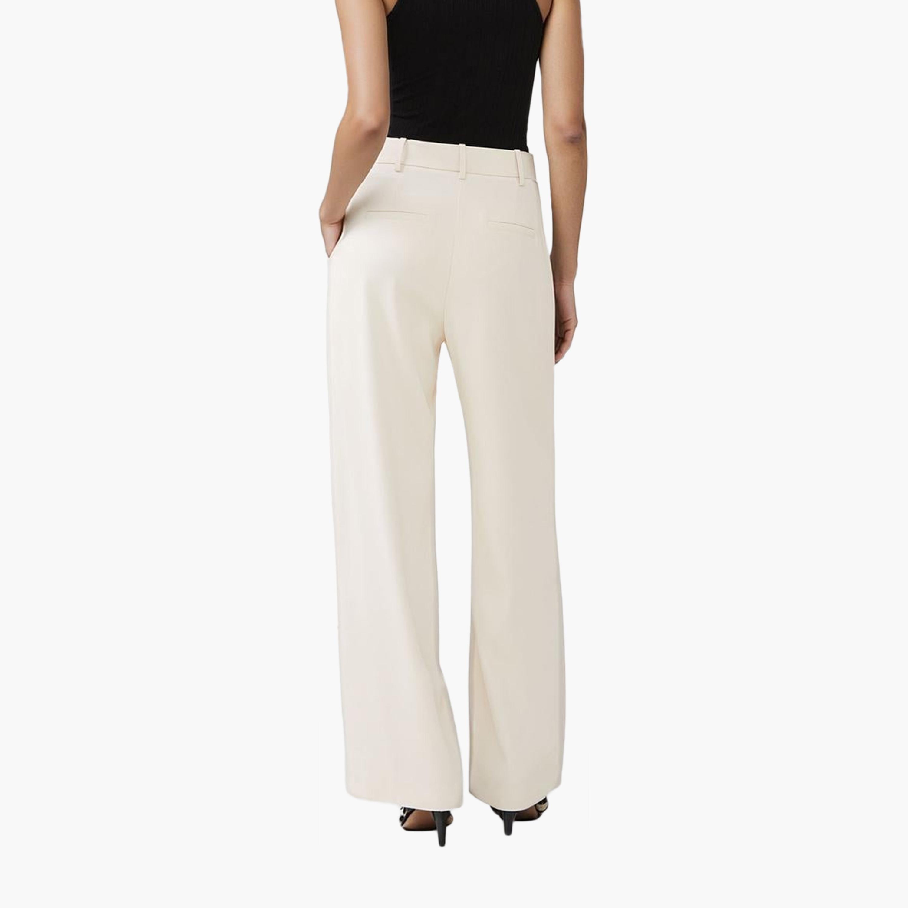 French Connection Cream Polyester Women's Trousers-women-clothing-bottoms-trousers-image-3