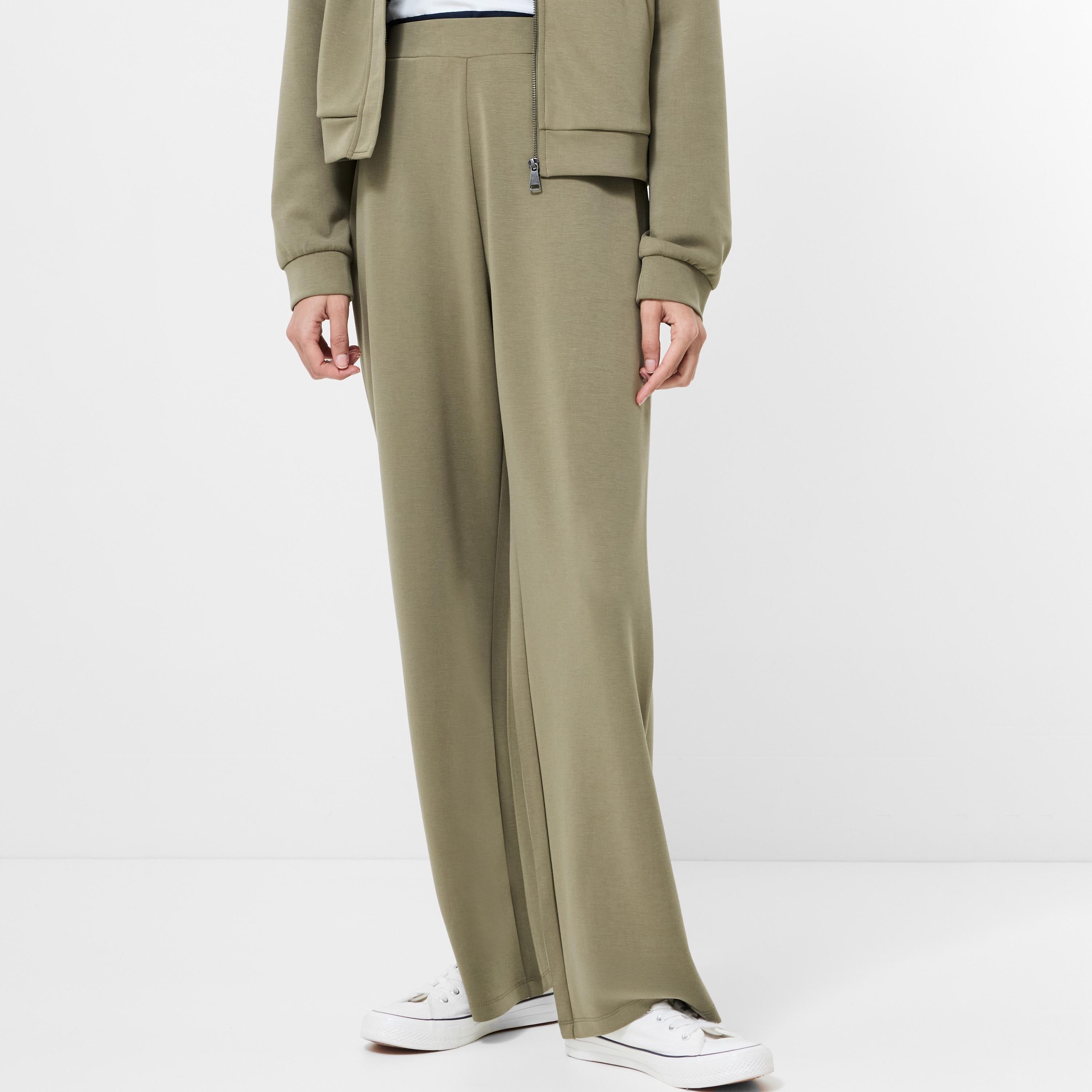 French Connection Green Straight Women's Trousers-women-clothing-trousers-image-1