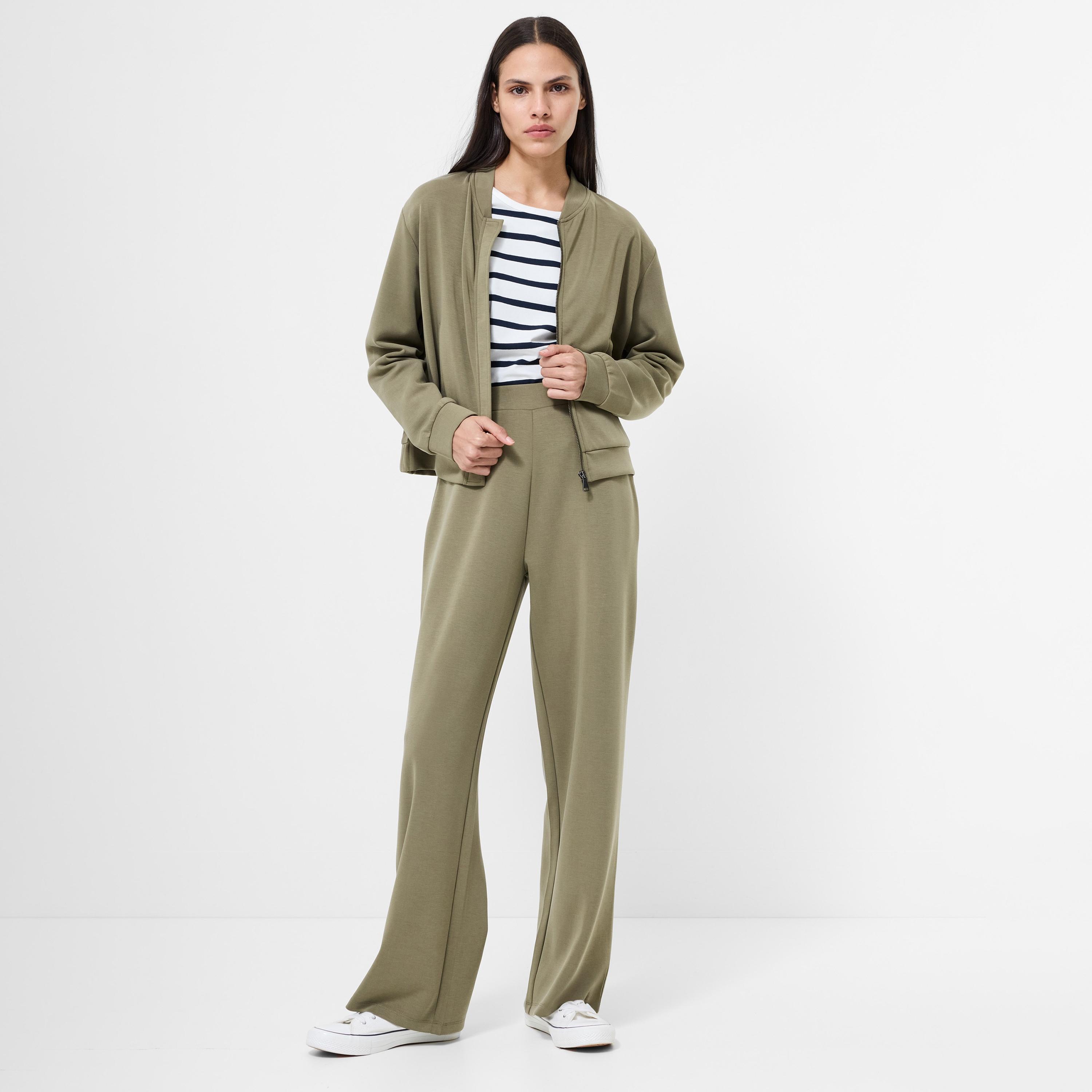 French Connection Green Straight Women's Trousers-women-clothing-trousers-image-2