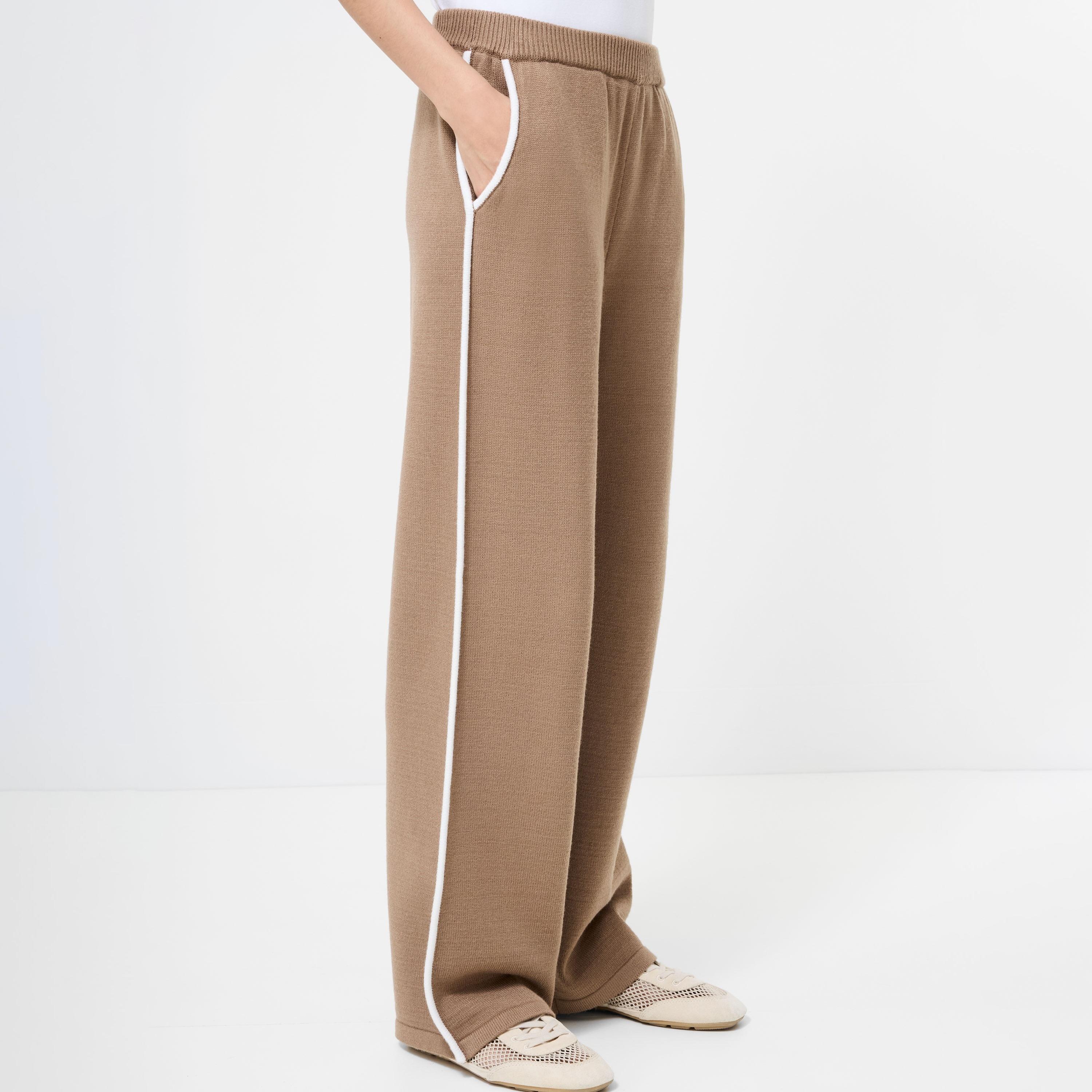 French Connection Side Striped Elasticated Waist Wide Leg Women's Trousers-women-clothing-trousers-image-4