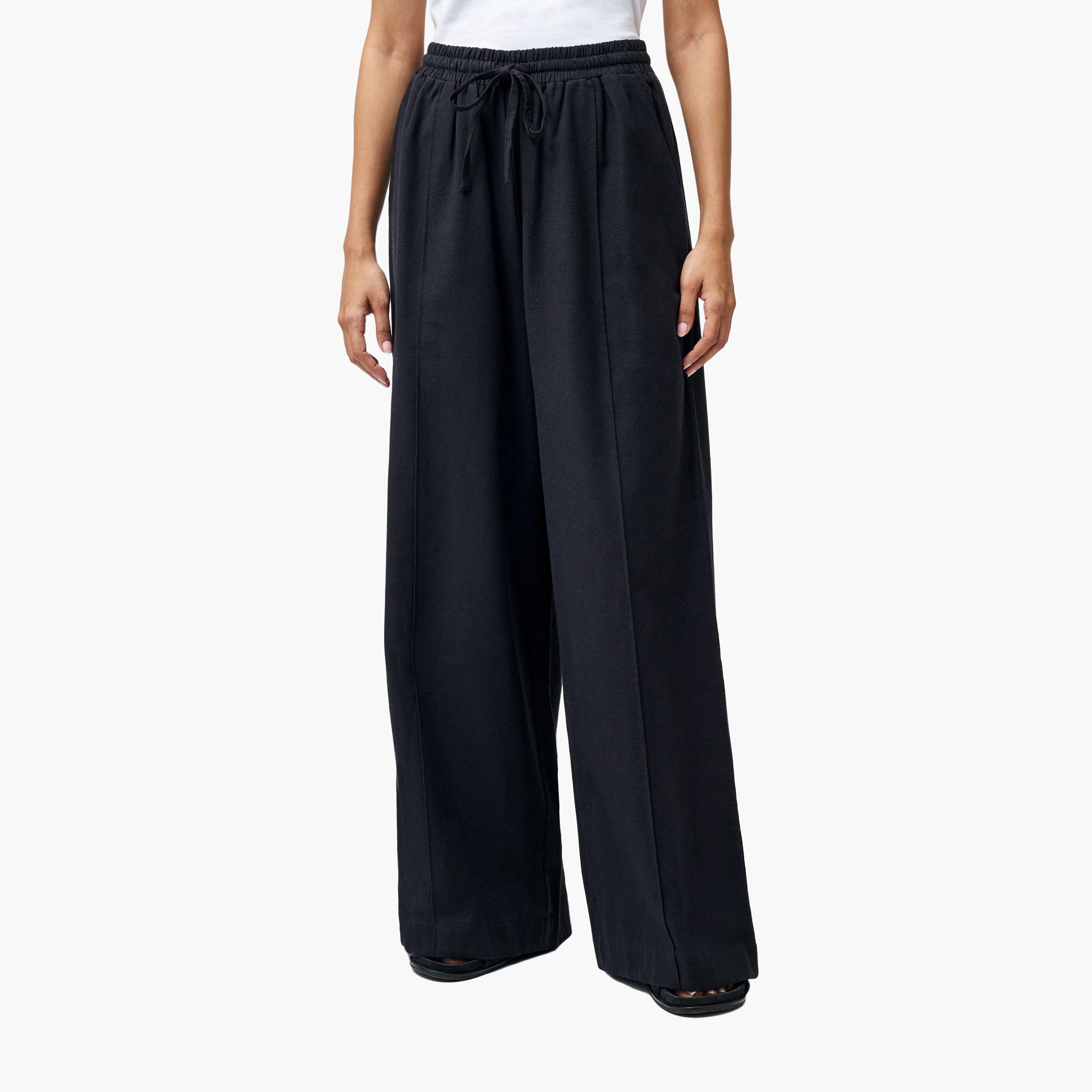 French Connection Cotton Blend Women's Trousers-women-clothing-bottoms-trousers-image-1