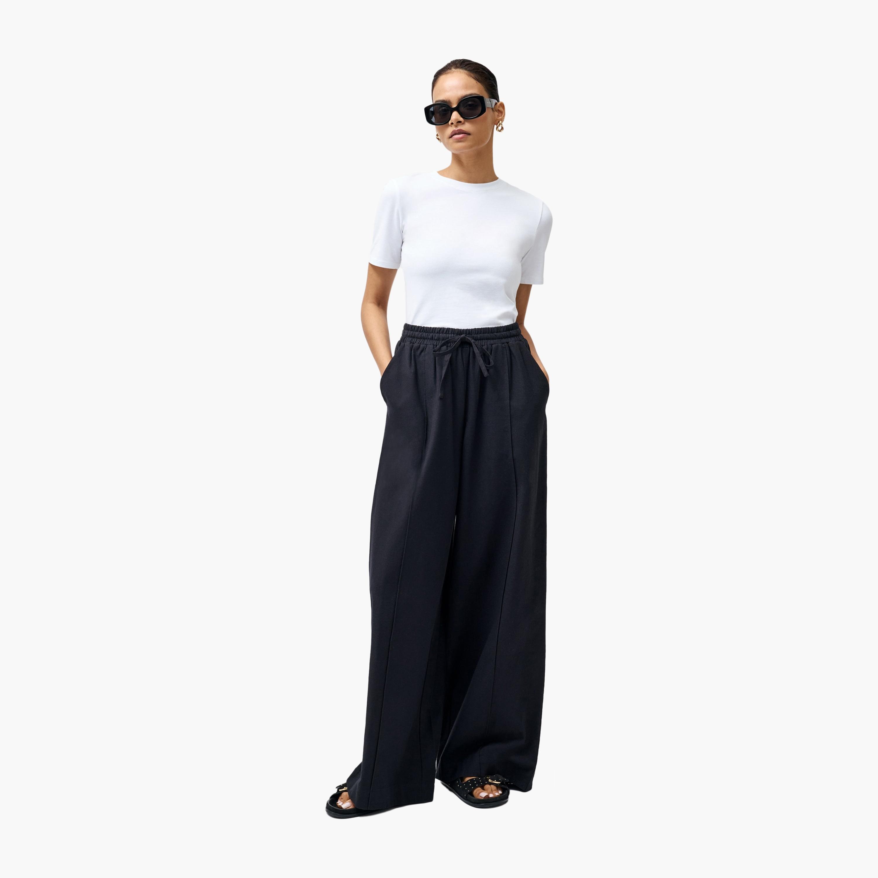 French Connection Cotton Blend Women's Trousers-women-clothing-bottoms-trousers-image-2